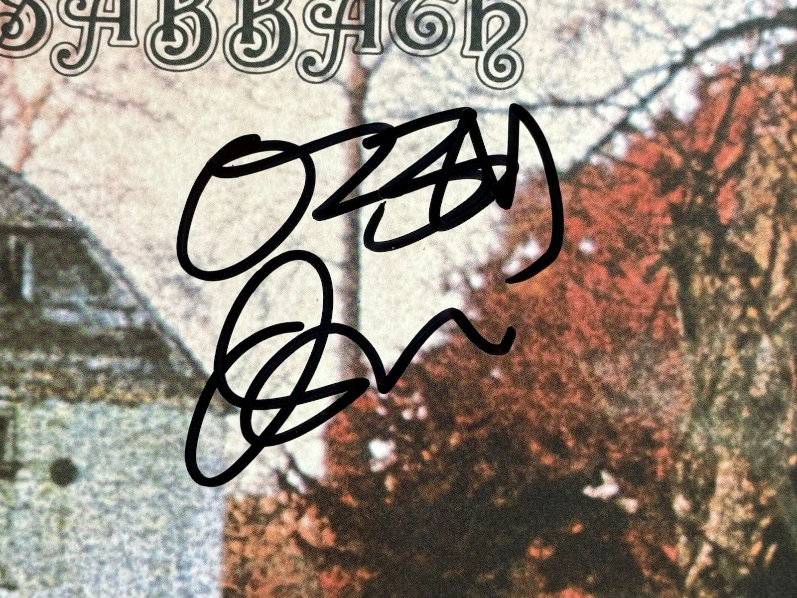 Ozzy Osbourne signed Black Sabbath Album 1st with vinyl beckett loa, image 3