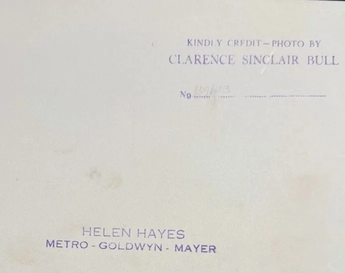 Signed Helen Hayes MGM Publicity Pic . Inscribed 8x10, image 2