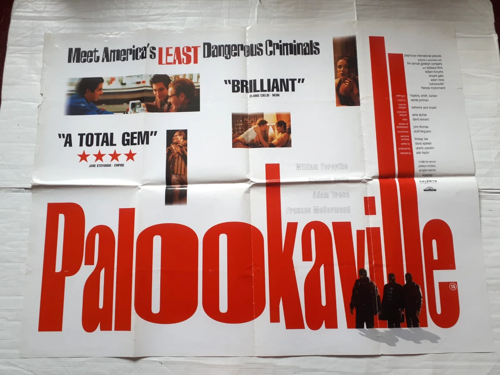 palookaville 1995 ORIGINAL Poster uk Quad 30x40 1990s Frances McDormand, изображение 2