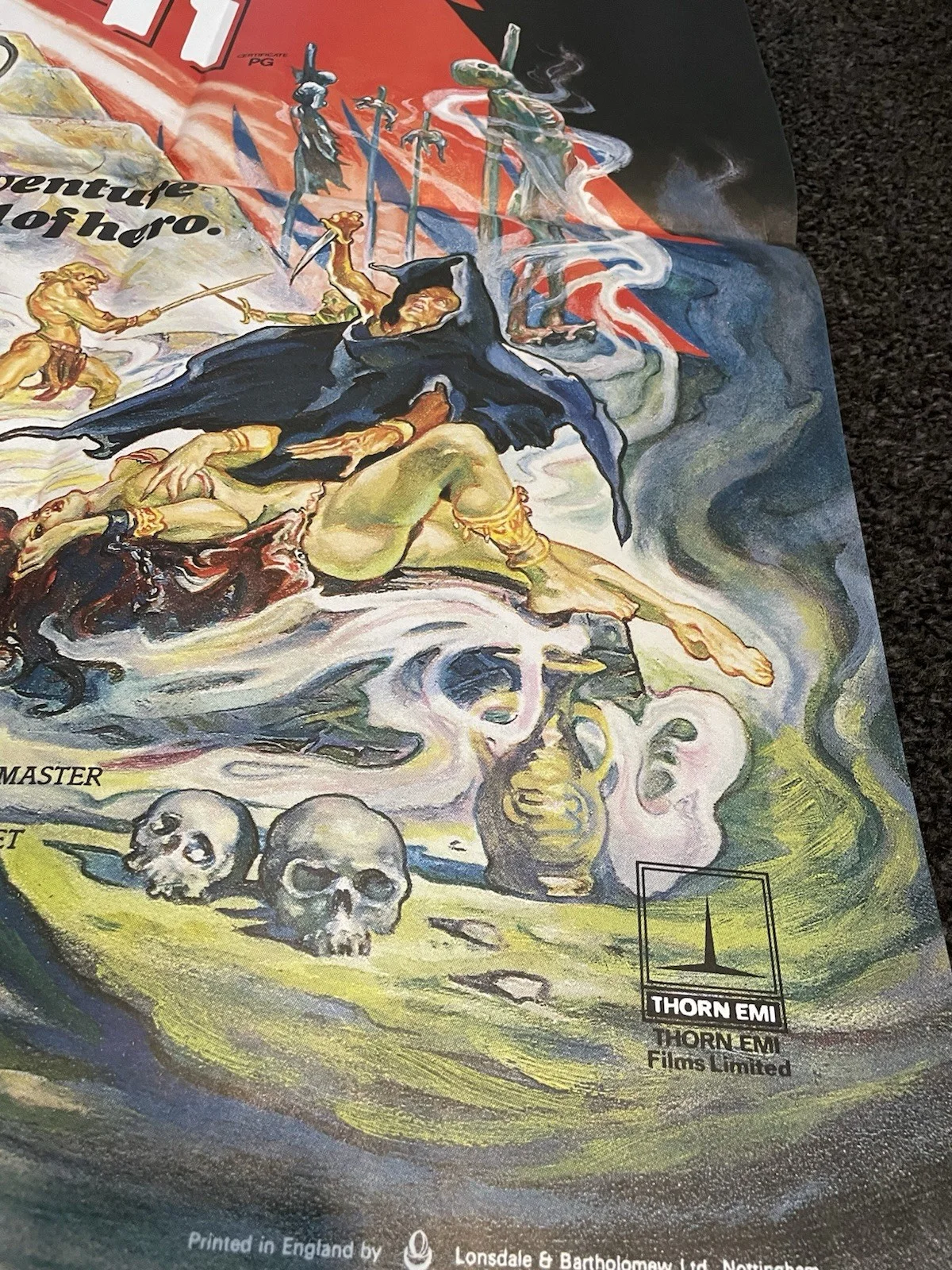 The Beastmaster (1982) UK Quad Movie Poster, Folded, Josh Kirby Artwork, изображение 5