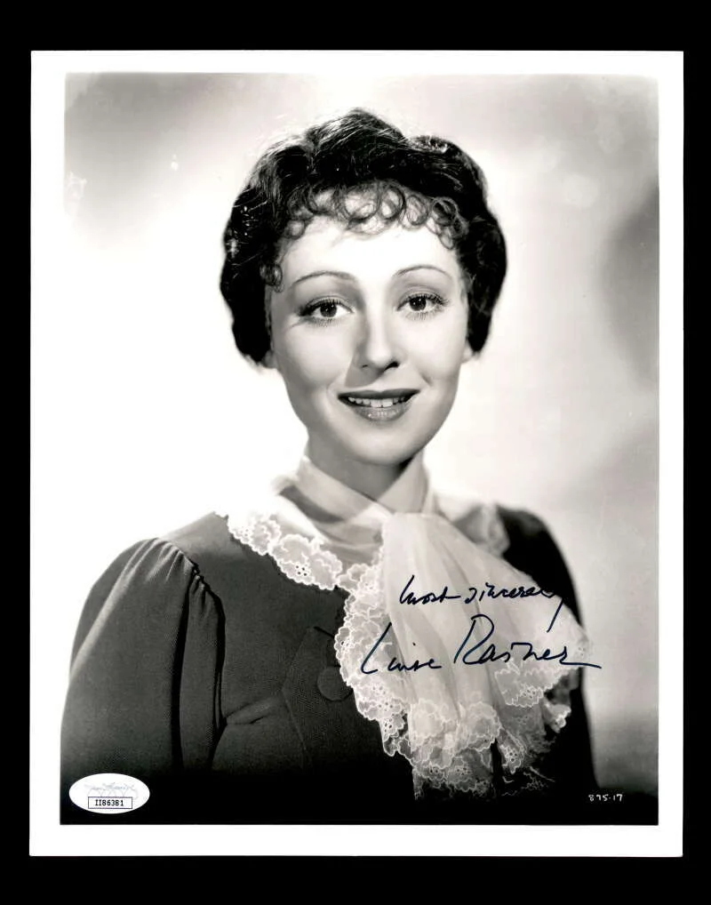 Louise Rainer — Louise Rainer JSA Coa Signed 8x10 Photo Certified Autograph