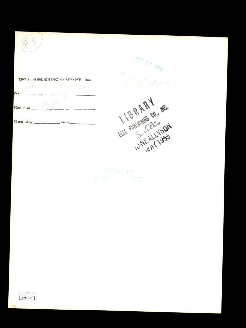 June Allyson — June Allyson JSA Coa Signed 8x10 Photograph 1955 Autograph, image 2