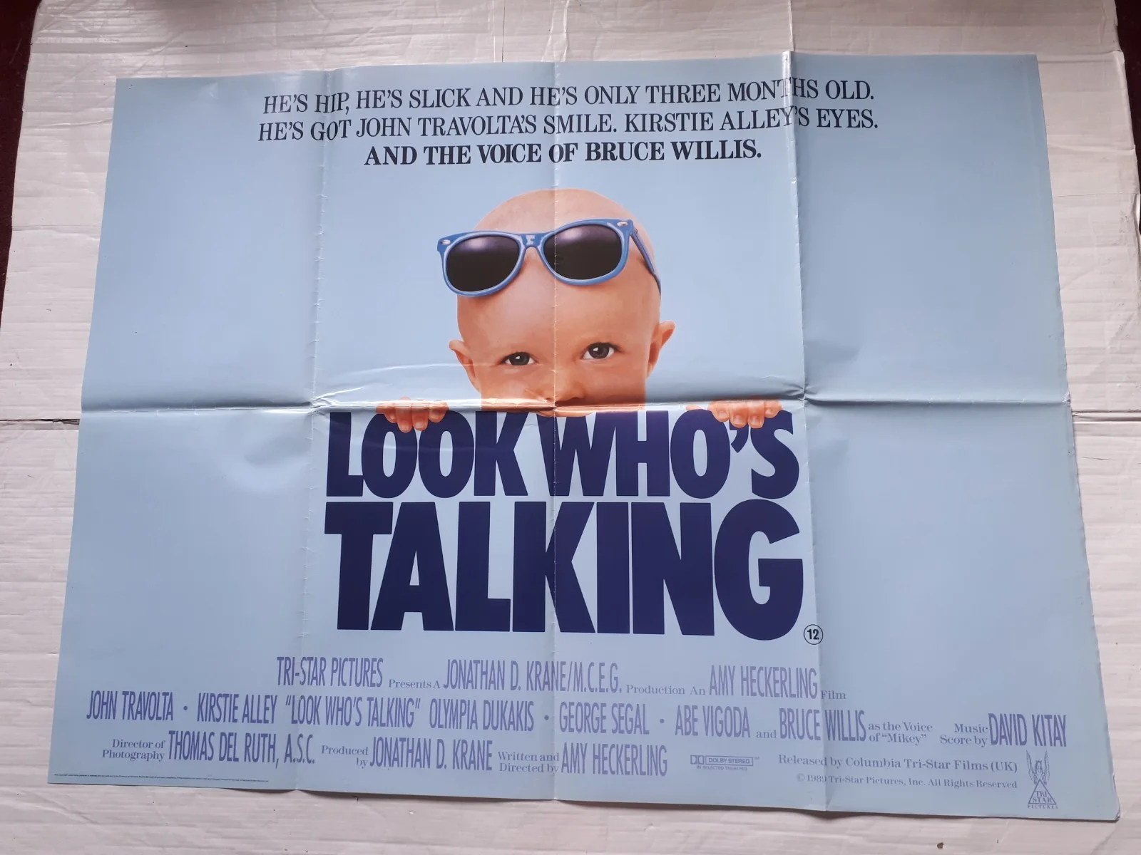 look who's talking 1989 ORIGINAL Poster uk Quad 30x40 1980s bruce willis, image 4