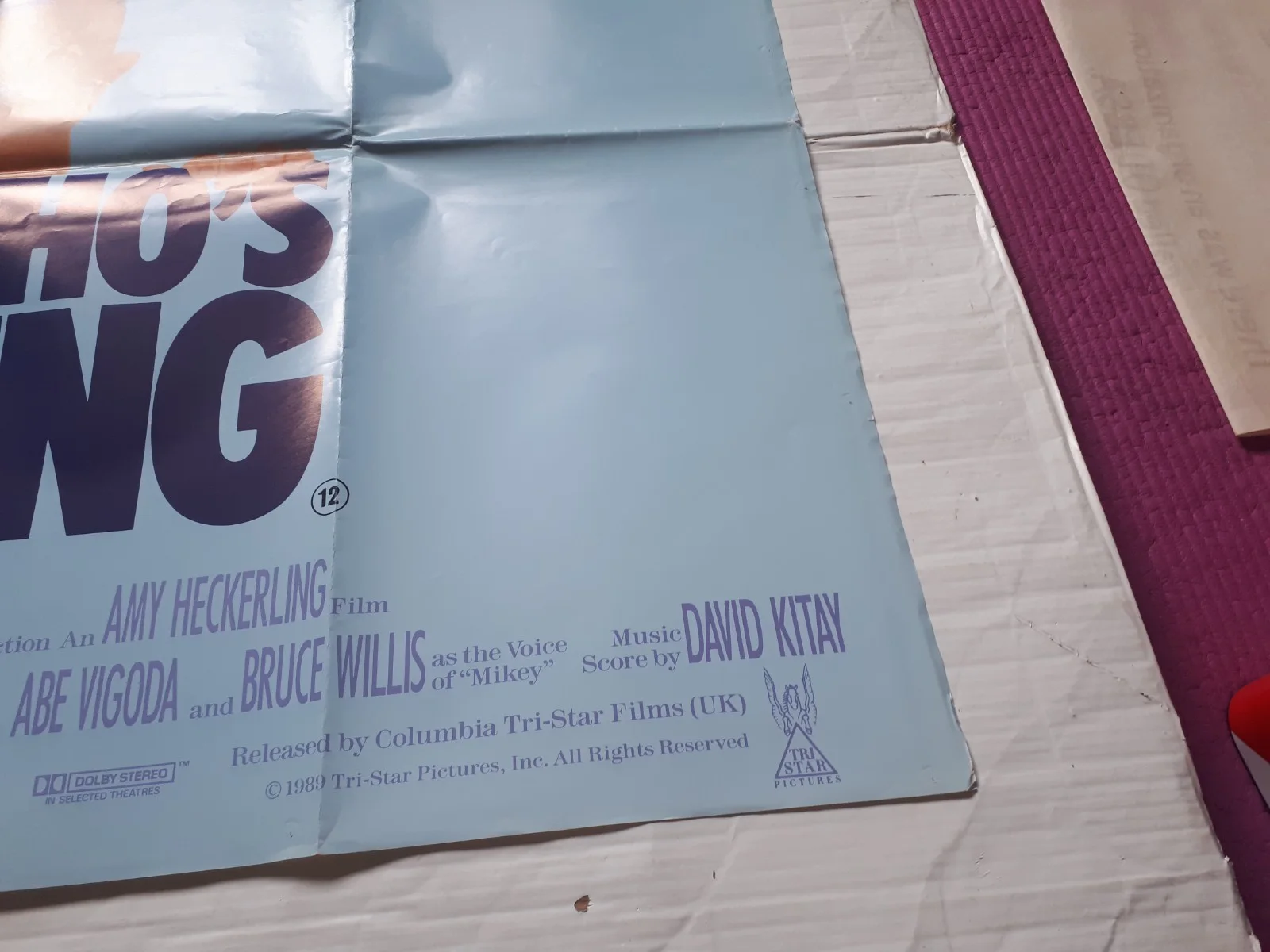 look who's talking 1989 ORIGINAL Poster uk Quad 30x40 1980s bruce willis, image 5
