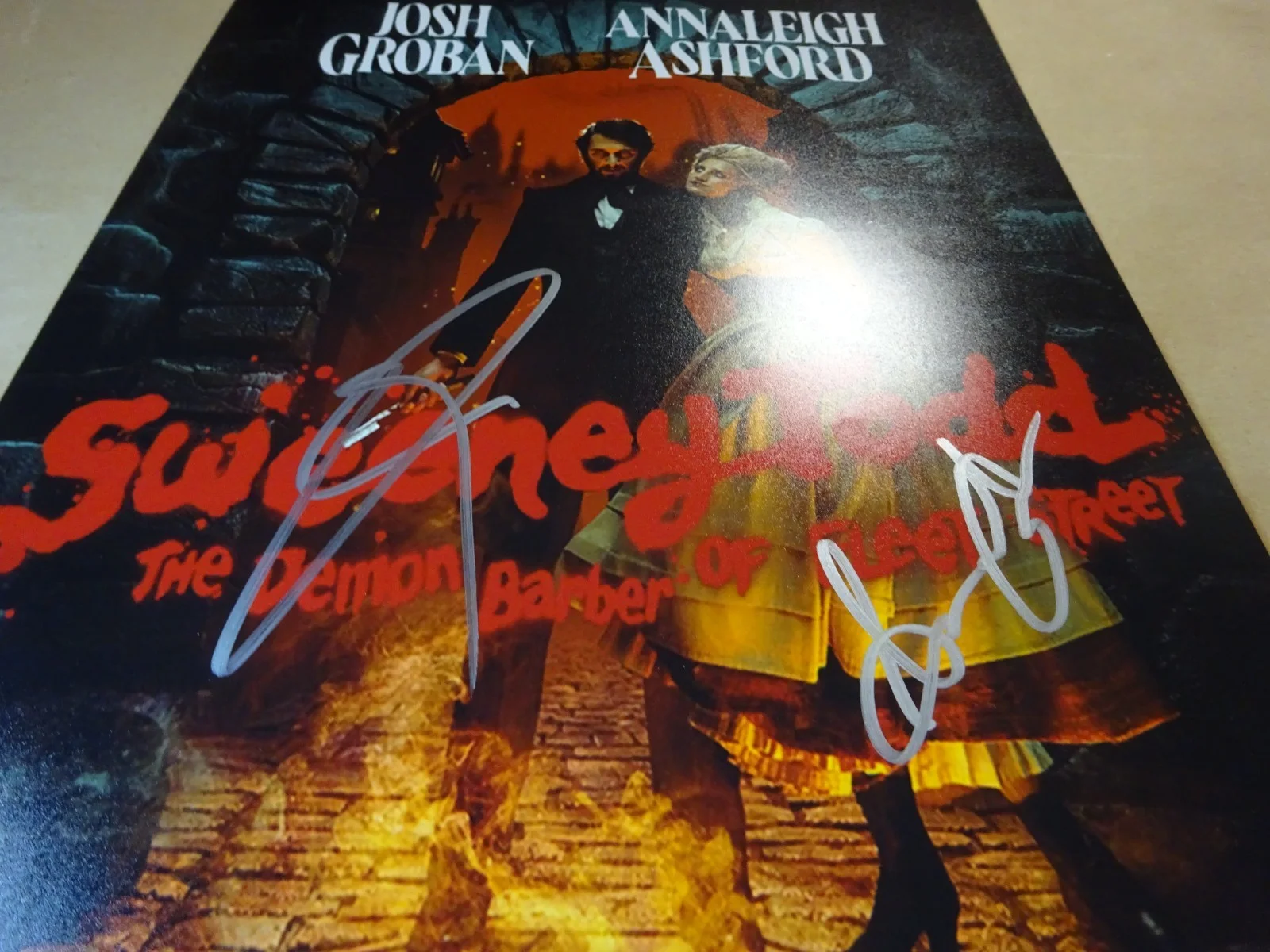 Josh Groban, Annaleigh Ashford — Sweeney Todd 11"x17" Photo Signed By Josh Groban & Annaleigh Ashford BAS COA, изображение 4