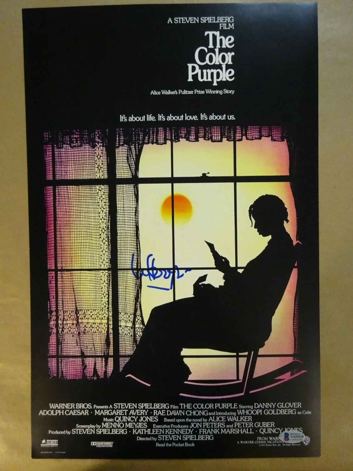 Whoopi Goldberg — Autographed WHOOPI GOLDBERG Signed The Color Purple 11"x17" BECKETT BAS COA, изображение 2