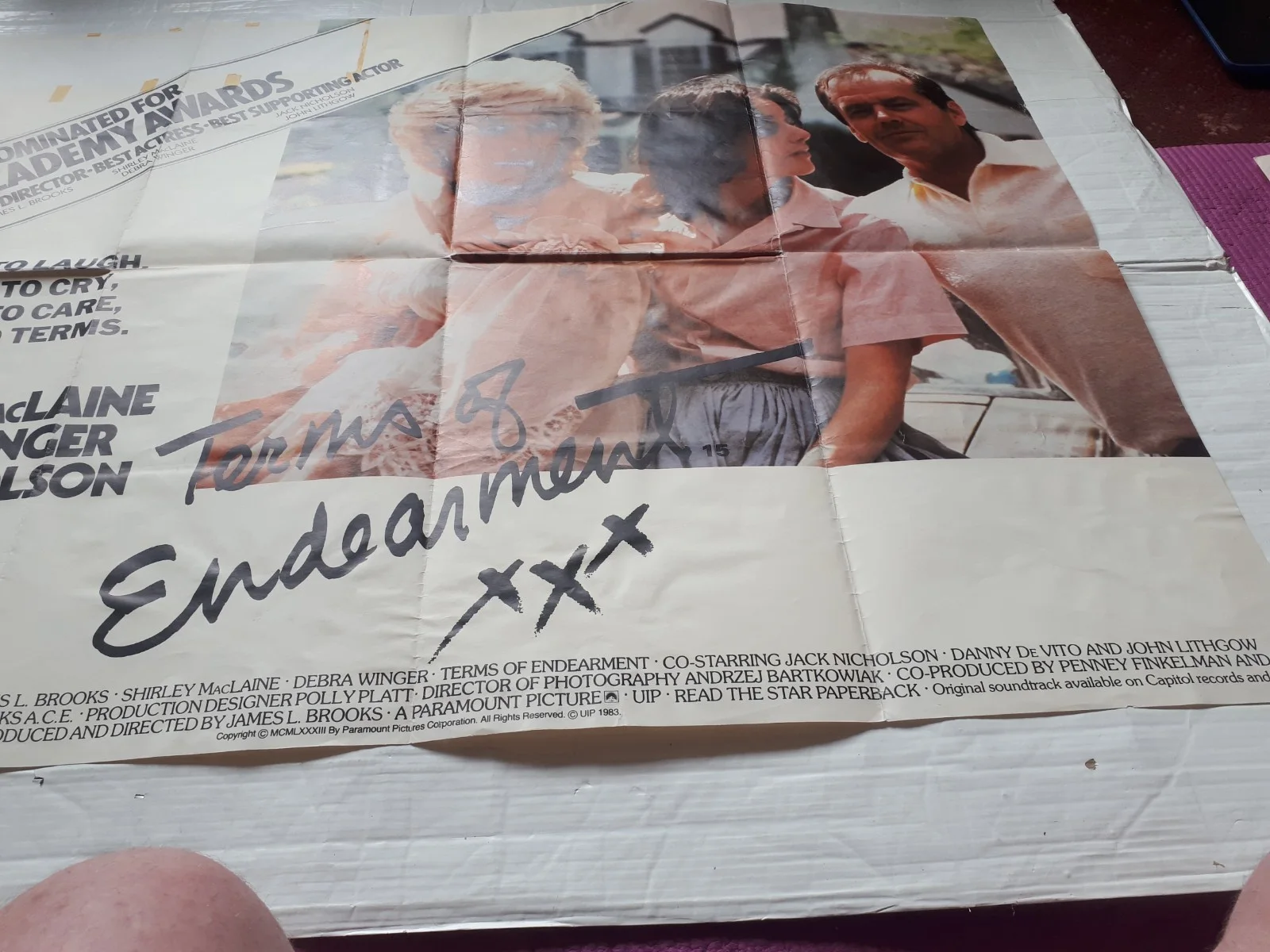 terms of endearment 1984 ORIGINAL Poster uk Quad 30x40 1980s Jack Nicholson, изображение 4
