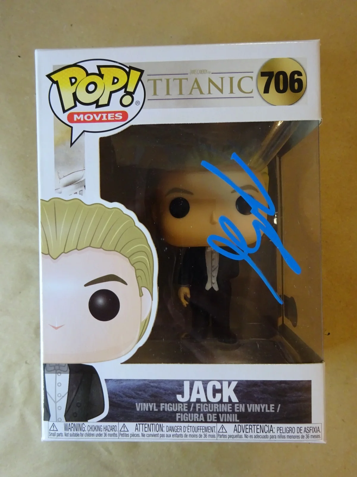 Leonardo DiCaprio — Signed Leonardo DiCaprio Autographed Jack Titanic Funko Pop Beckett BAS COA LOA, изображение 2