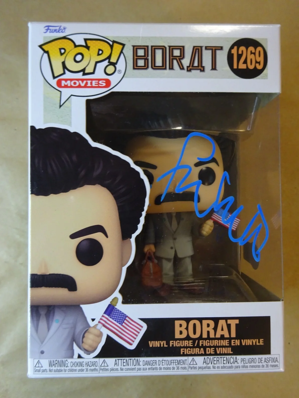 Sacha Baron Cohen — Signed Sacha Baron Cohen Autographed Borat Funko Pop Beckett BAS COA