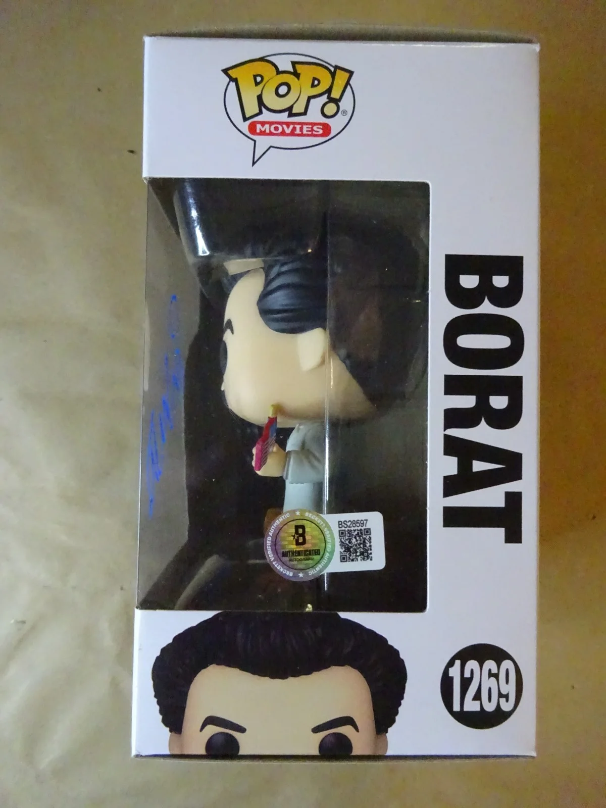 Sacha Baron Cohen — Signed Sacha Baron Cohen Autographed Borat Funko Pop Beckett BAS COA, изображение 5