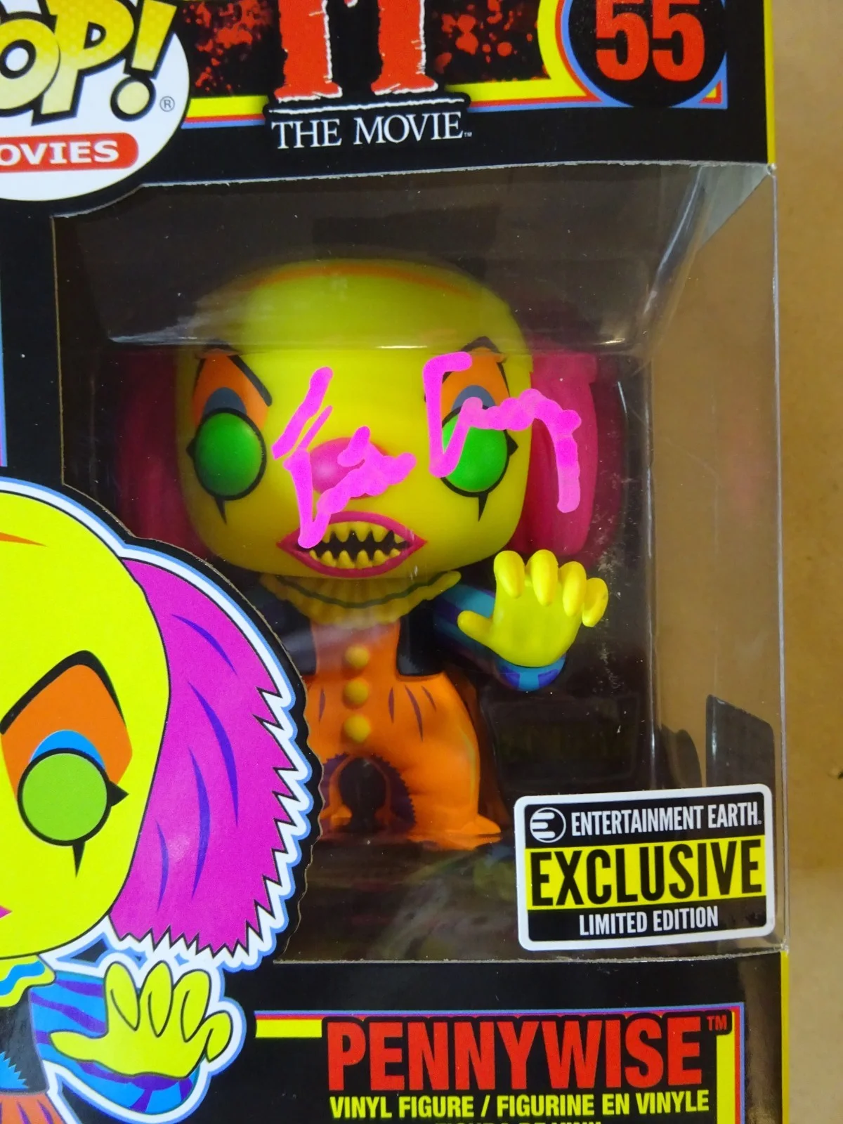 Tim Curry — Signed Tim Curry Autographed IT Blacklight Pennywise Funko Pop Beckett BAS COA, image 3