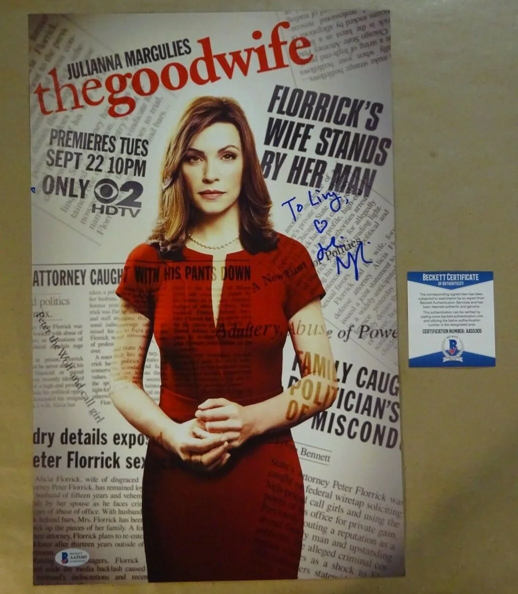 Julianna Margulies — Signed JULIANNA MARGULIES THE GOOD WIFE 11x17 Photo BECKETT BAS COA Personalized