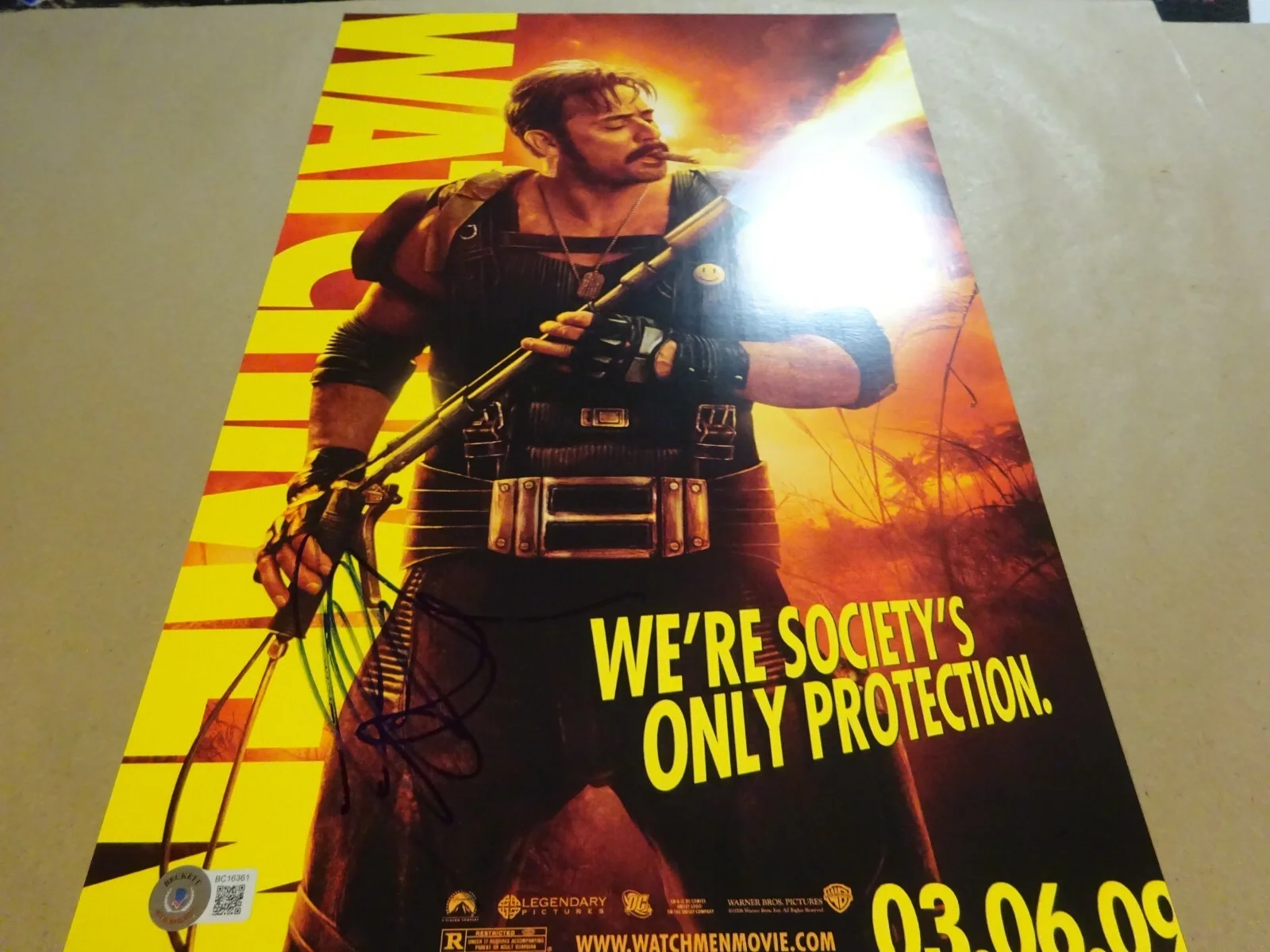 Jeffrey Dean Morgan — Signed JEFFREY DEAN MORGAN Autographed WATCHMEN 11"x17" Photo BECKETT COA, изображение 3