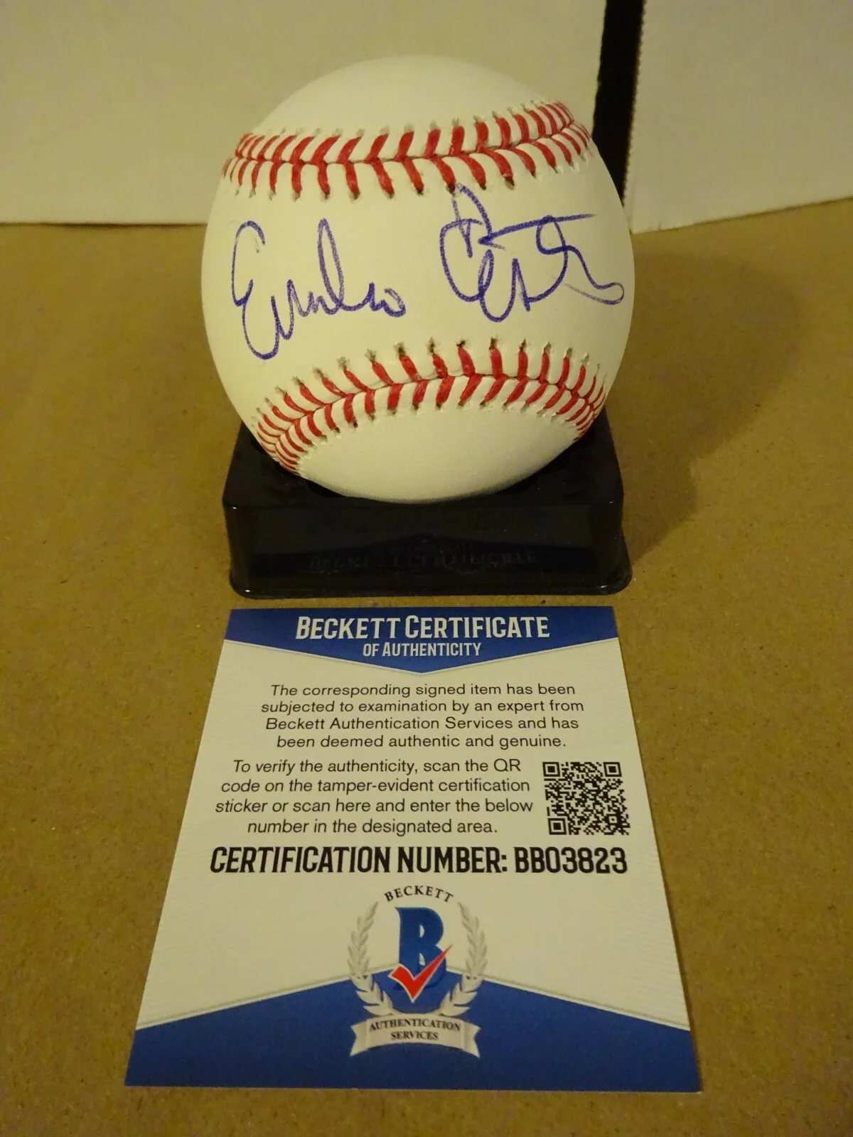 Emilio Estevez — Autographed EMILIO ESTEVEZ Signed Baseball Breakfast Club BECKETT BAS COA