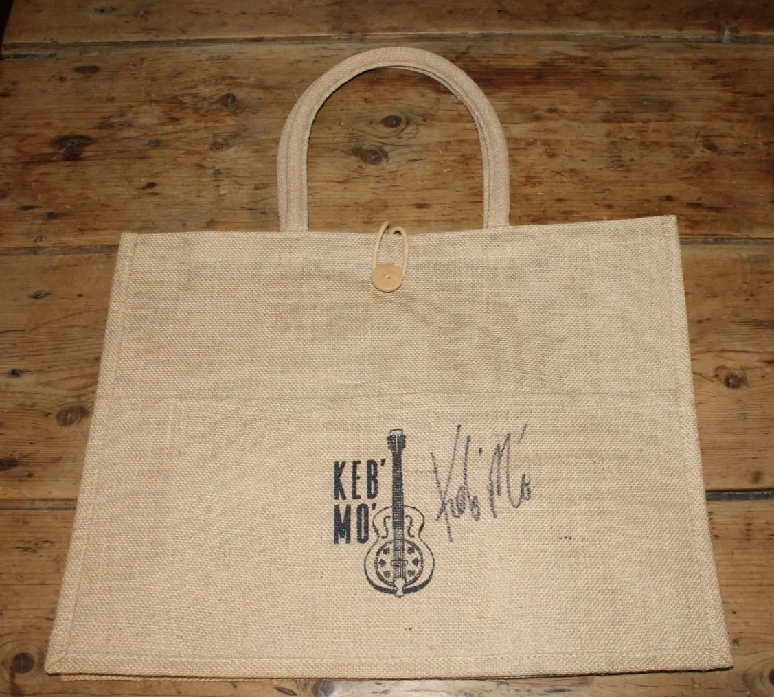 KEB' MO' SIGNED Canvas Tote / Travel Bag & Bag Tag BLUES Collectors MUST L@@K, изображение 2
