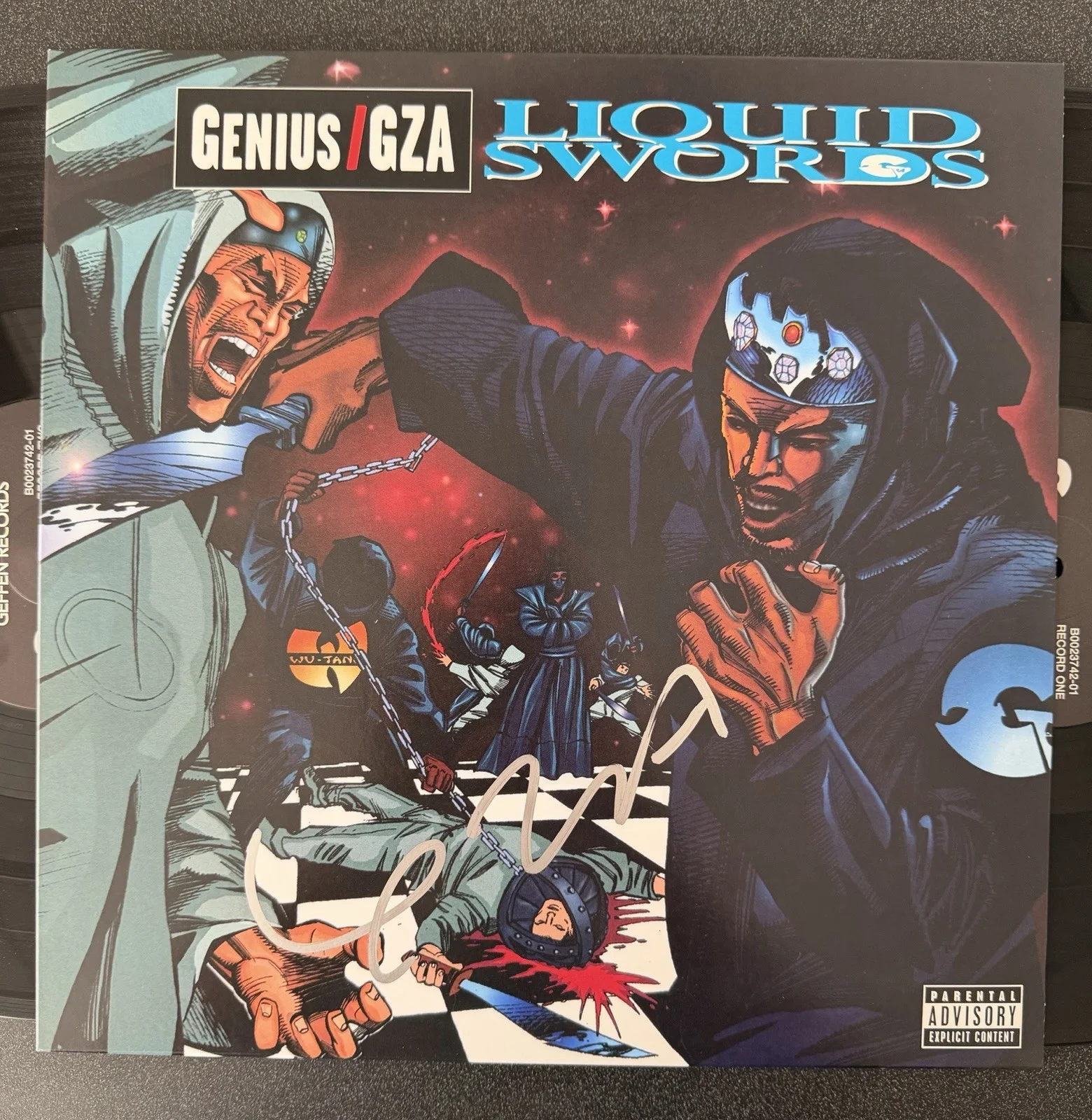 GZA SIGNED LIQUID SWORDS VINYL RECORD ALBUM LP ‘GENIUS/GZA’ JSA COA, изображение 2