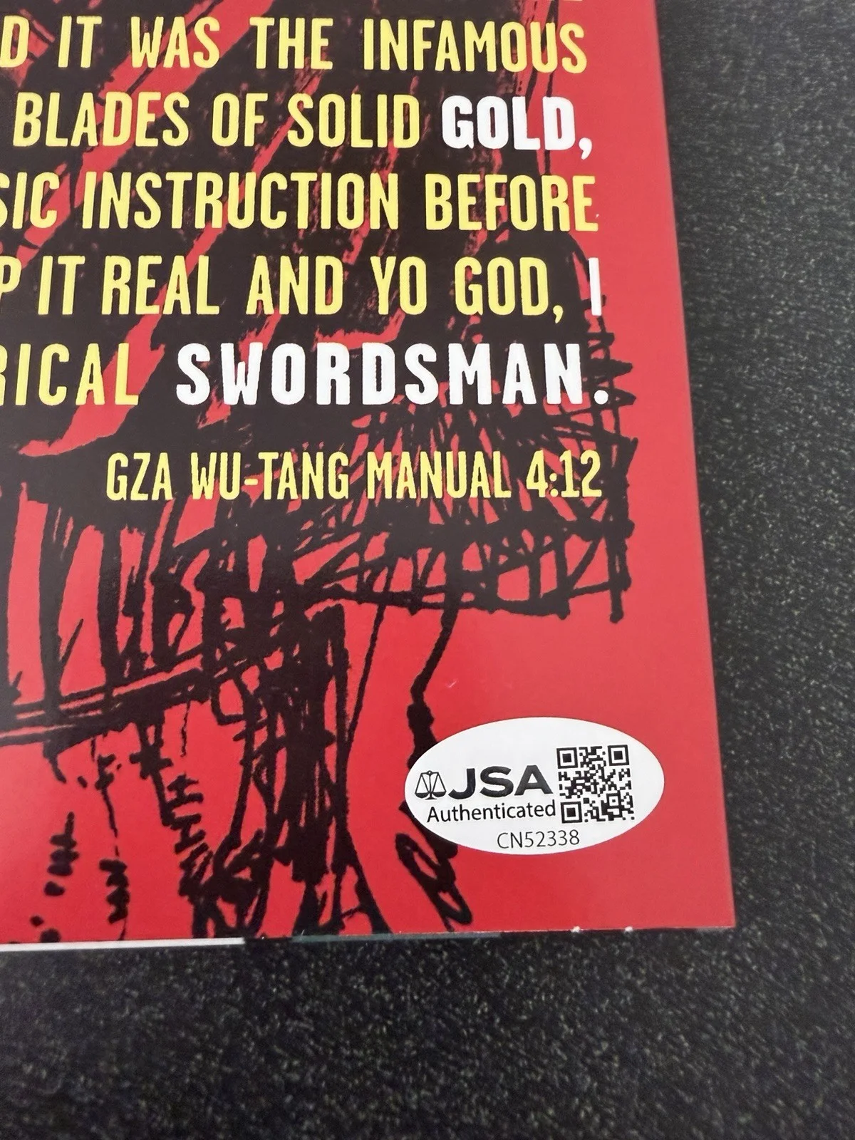 GZA SIGNED LIQUID SWORDS VINYL RECORD ALBUM LP ‘GENIUS/GZA’ JSA COA, изображение 5