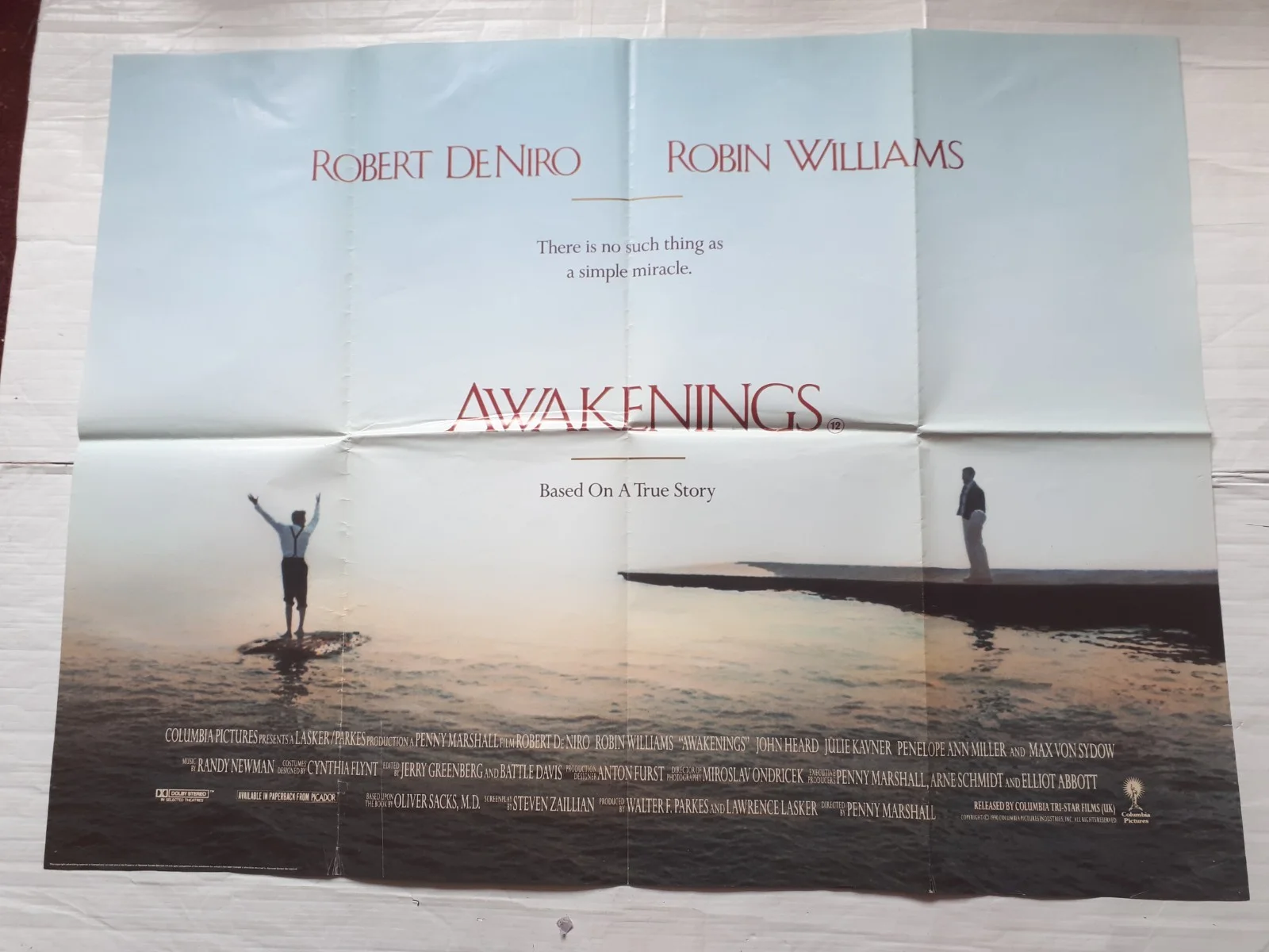 awakenings 1990 ORIGINAL Poster uk Quad 30x40" robert deniro robin williams, image 2