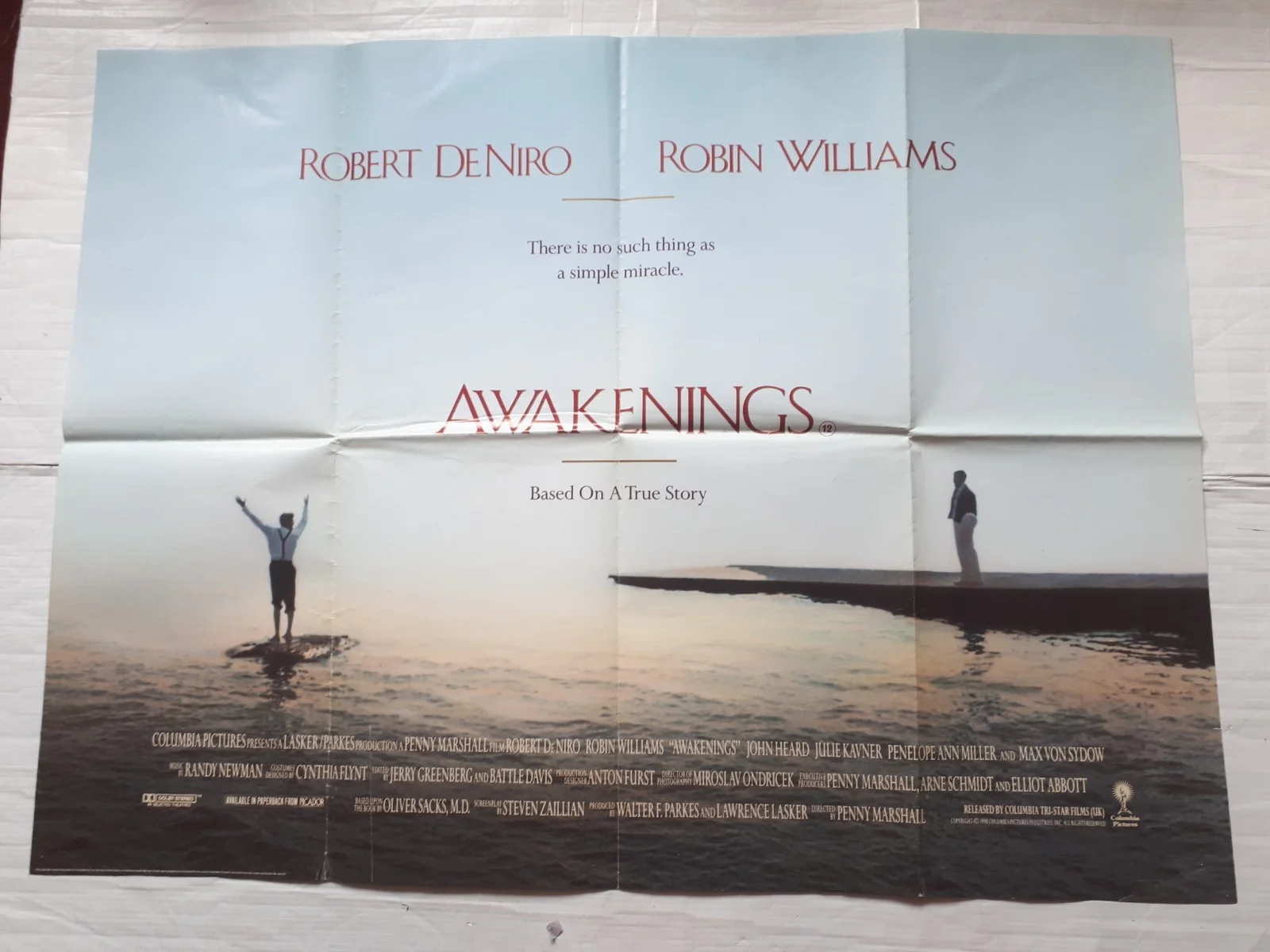awakenings 1990 ORIGINAL Poster uk Quad 30x40" robert deniro robin williams, image 3