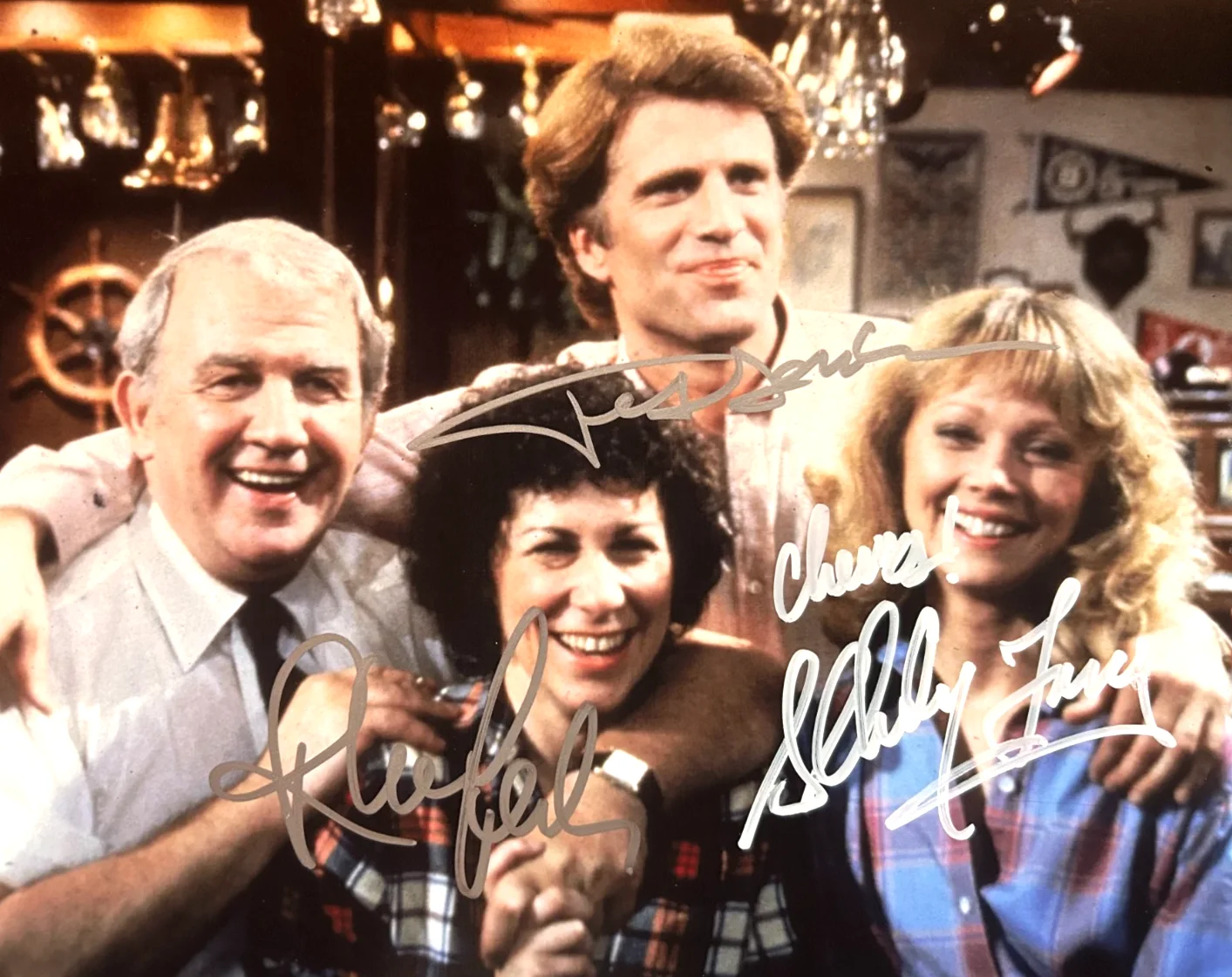 Ted Danson, Shelley Long, Rhea Perlman — CHEERS Cast Signed (3) Ted Danson 8x10" Authentic Original Autograph w/COA
