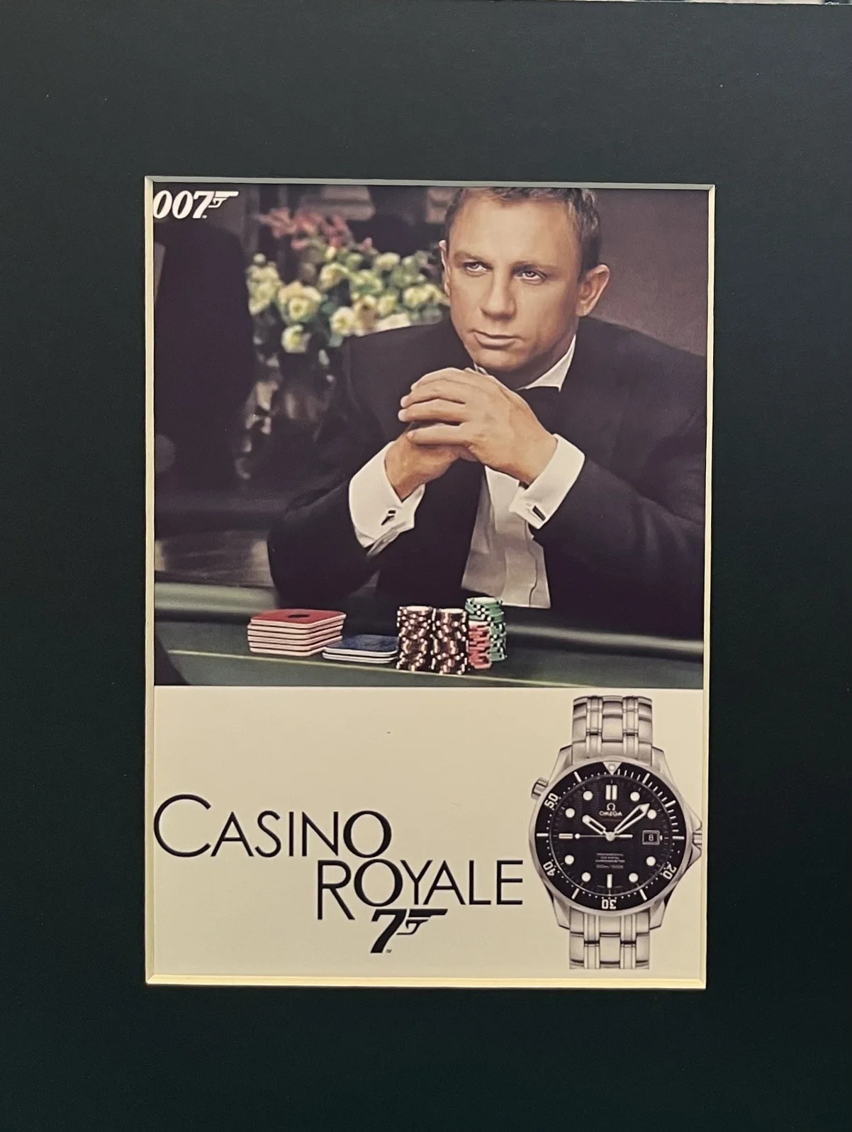 OMEGA SEAMASTER WATCH. CASINO ROYALE . 35mm Film Cell Mounted Display, image 3