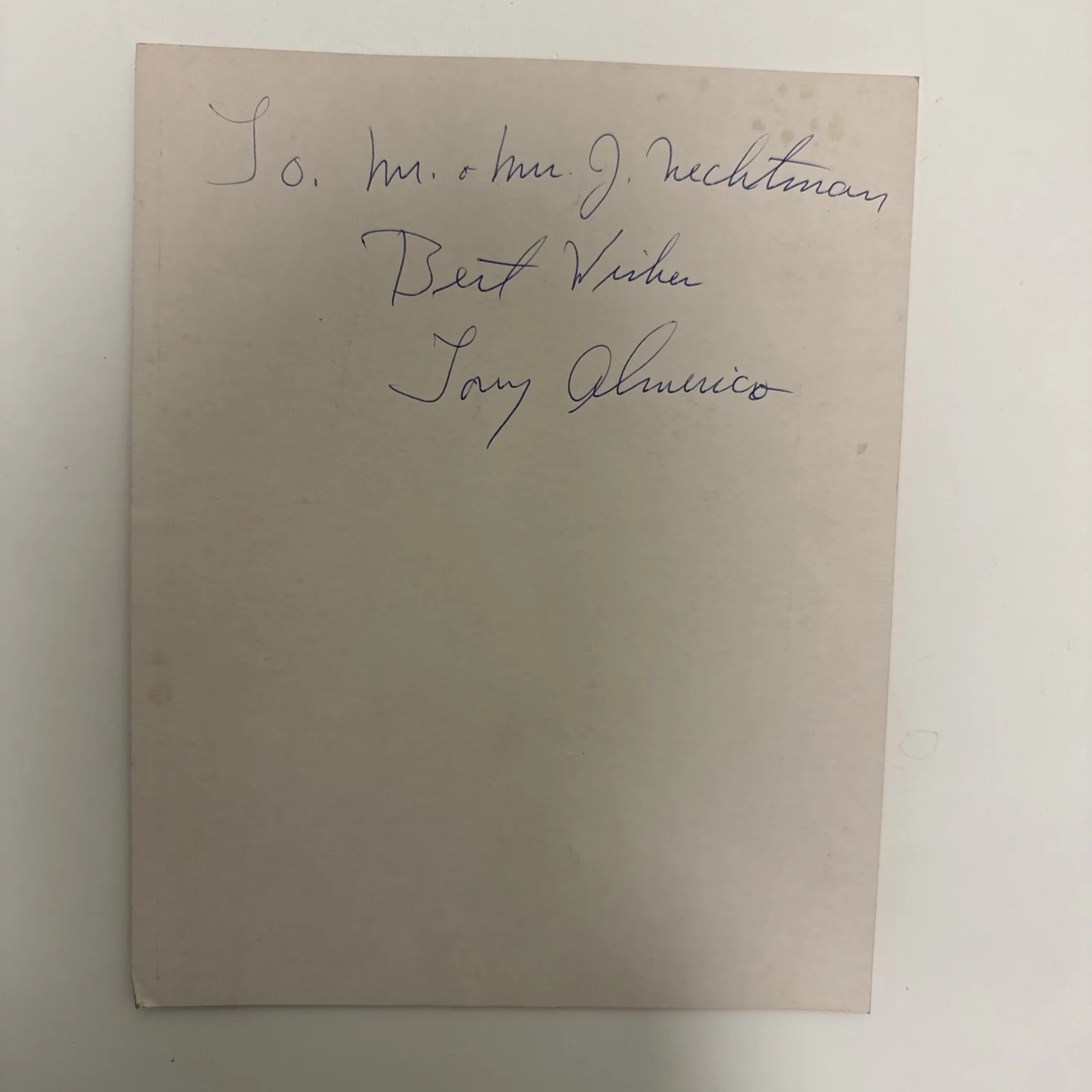 Vintage 1948 Tony Almerico Signed Photo New Orleans Dixieland Jazz Autograph, изображение 2