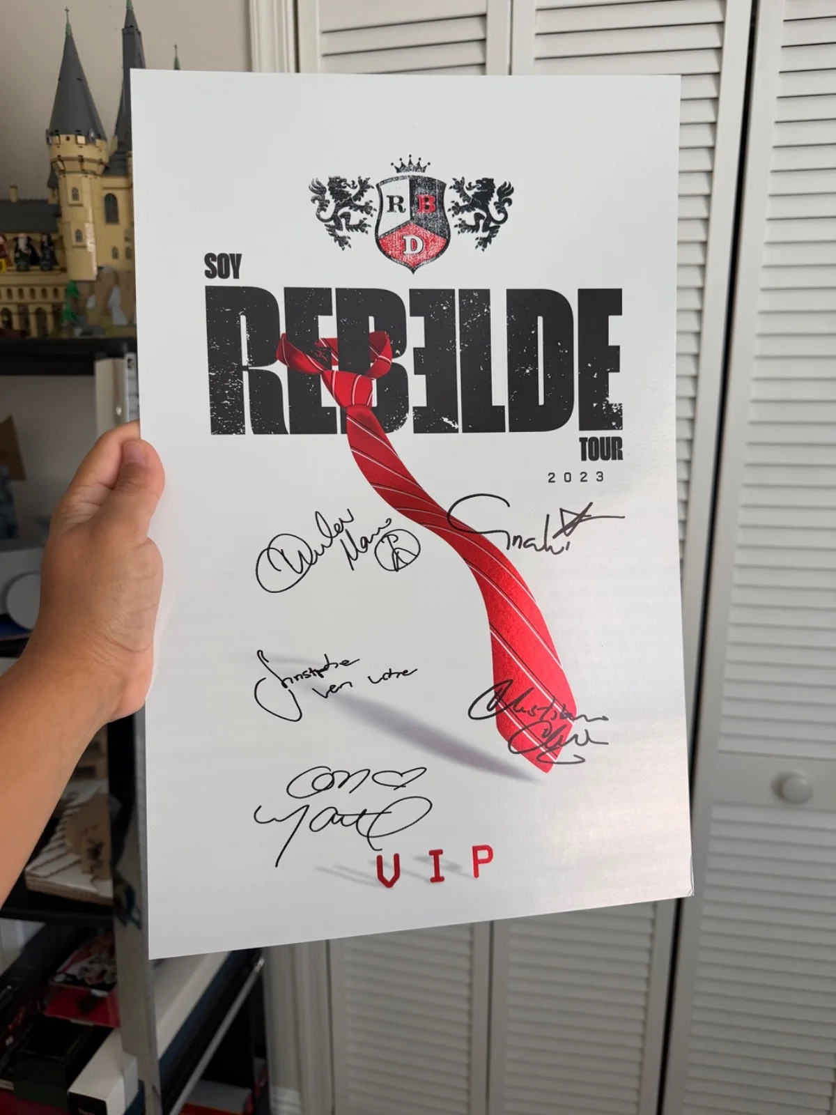 Soy Rebelde Tour Autographed Poster RBDAnahiDulceMariaMaitePerroniChristianChave, image 2