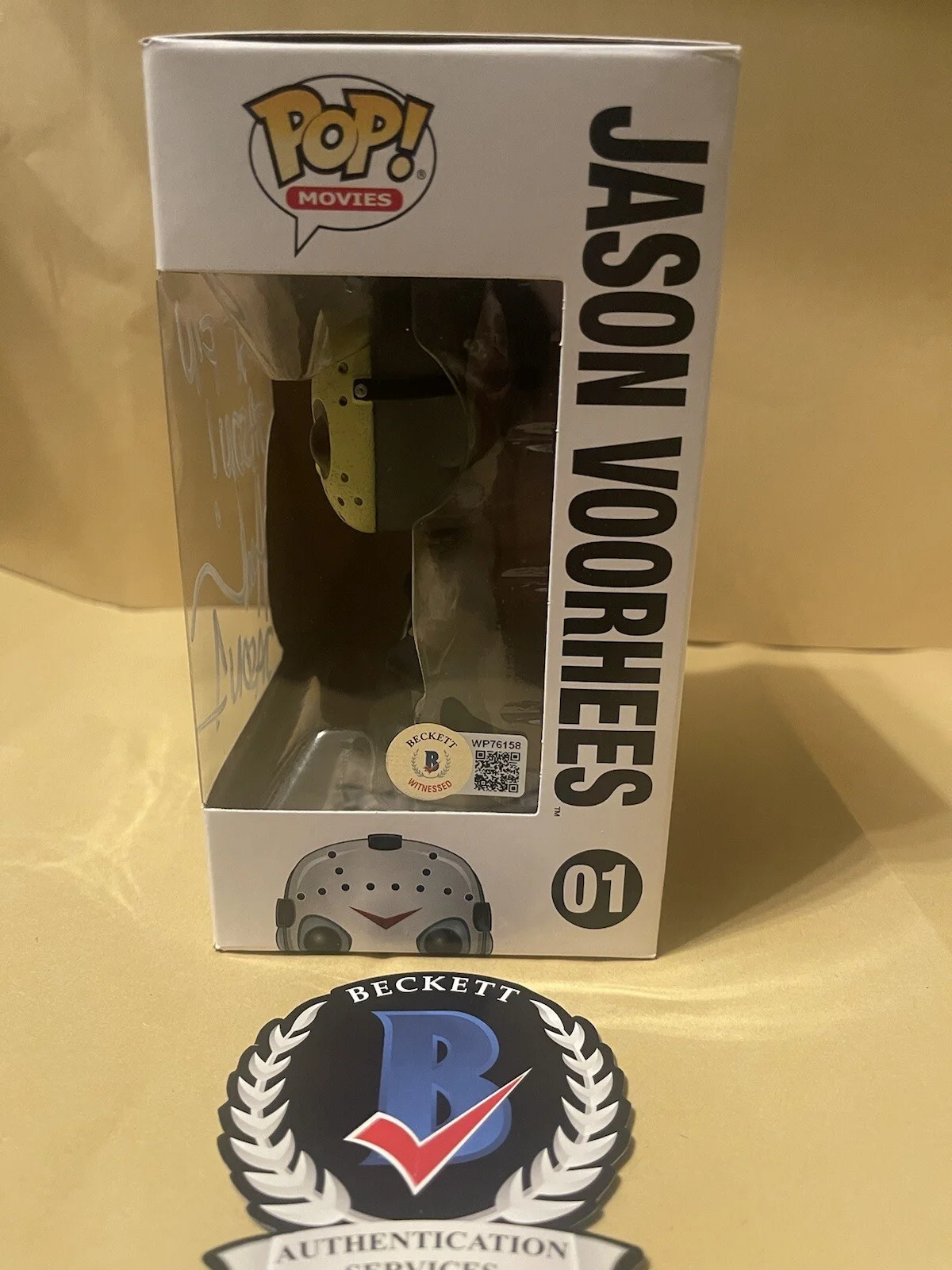 ARI LEHMAN — Ari Lehman Autographed Funko Pop 01 Jason Voorhees￼ First F’N Jason Beckett COA, изображение 2