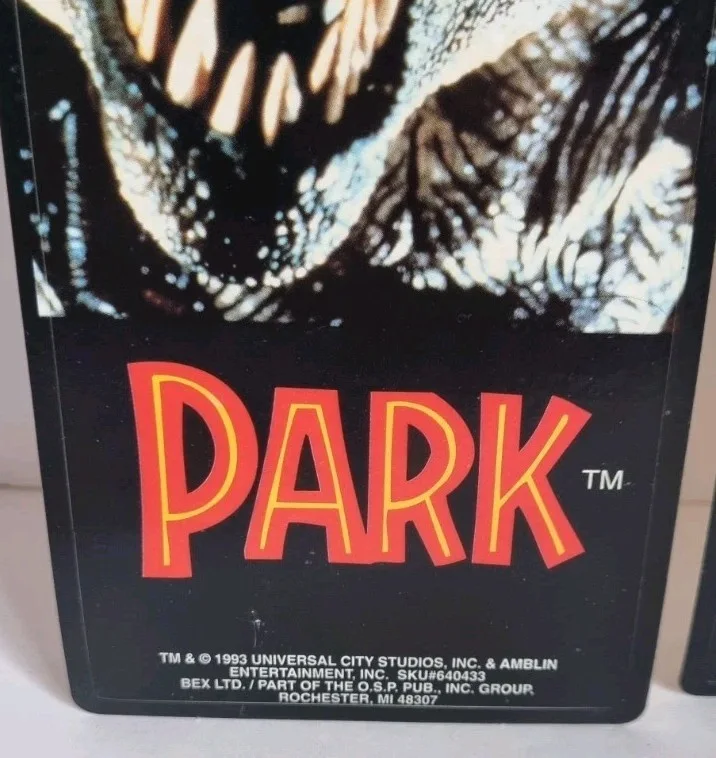 3 X 1993 Jurassic Park Movie Stickers T-REX Dinosaur Universal Studios Vintage, image 2