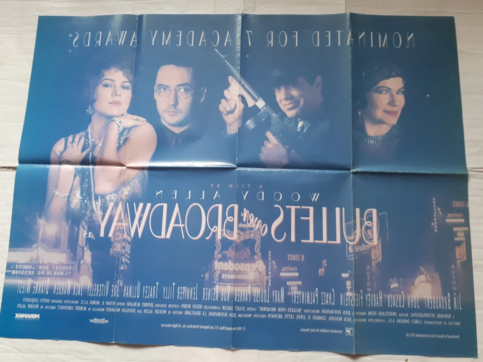 bullets over broadway 1994 ORIGINAL Poster UK Quad 30x40" 1990s, image 4