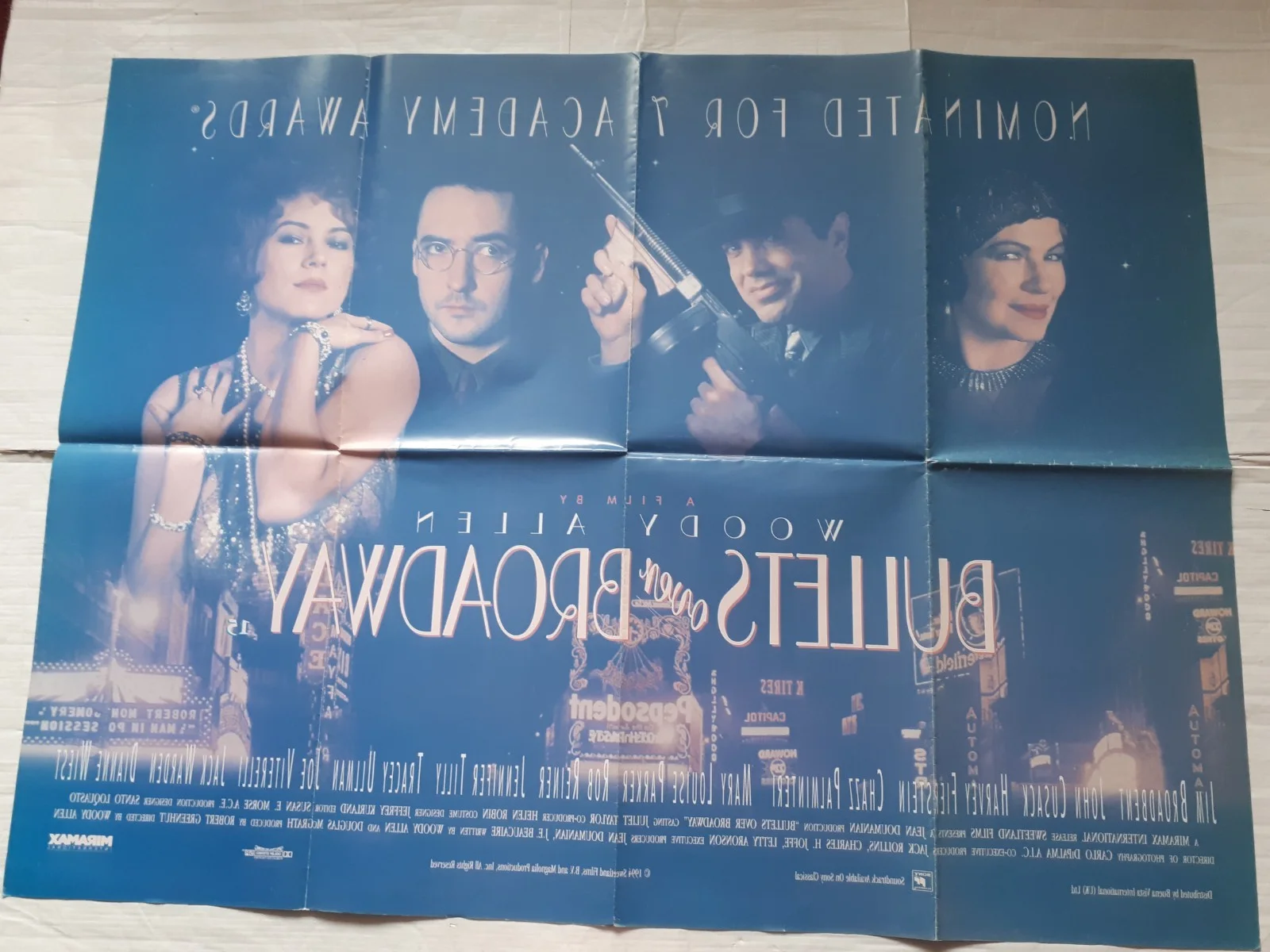 bullets over broadway 1994 ORIGINAL Poster UK Quad 30x40" 1990s, image 5