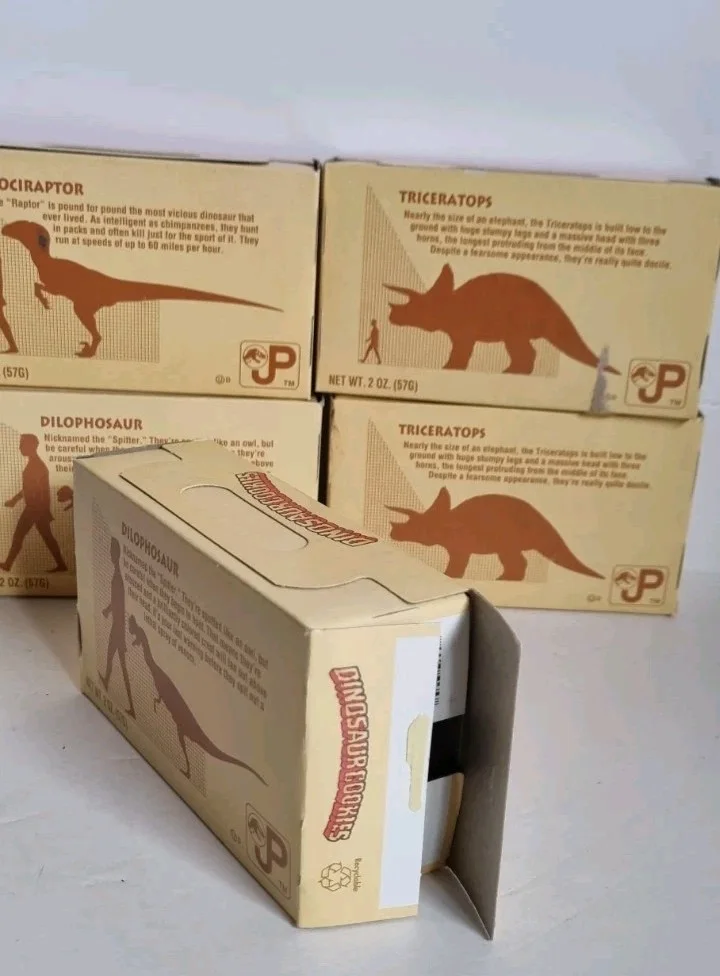 Set Of 5 Jurassic Park Dinosaur Cookies Rare Universal Studios Vintage JP 1992, image 4