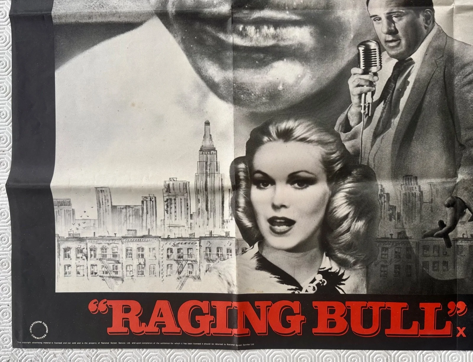 Raging Bull Original 1980 Quad Poster Scorsese Robert De Niro Jake LaMotta, image 2