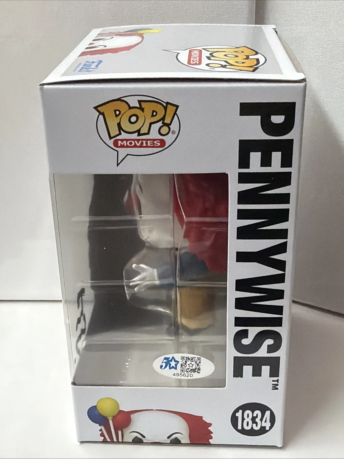 Tim Curry Autographed Pennywise IT The Movie Funko Pop #1834 W/ COA & Protector, image 2