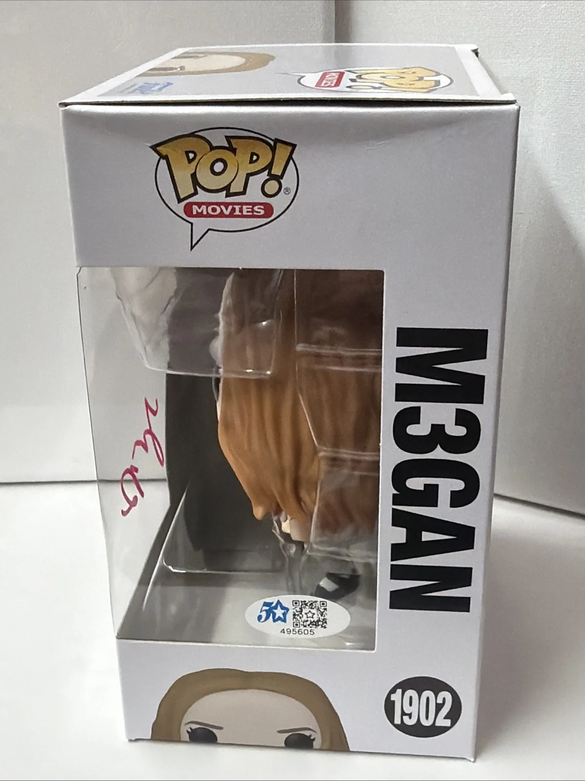 Jenna Davis signed Megan Funko Pop! 1902 M3GAN autograph W/ Coa &amp; Protector, изображение 2
