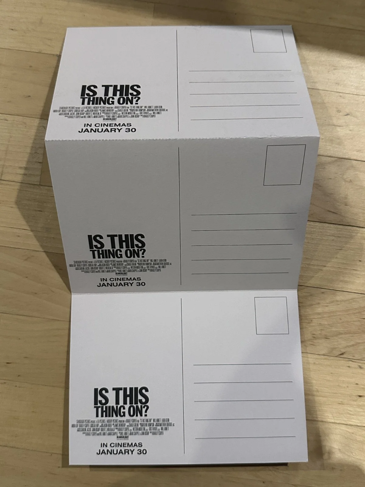 IS THIS THING ON? MOVIE POSTCARD SET UK PROMO PROMOTIONAL NEW, изображение 2