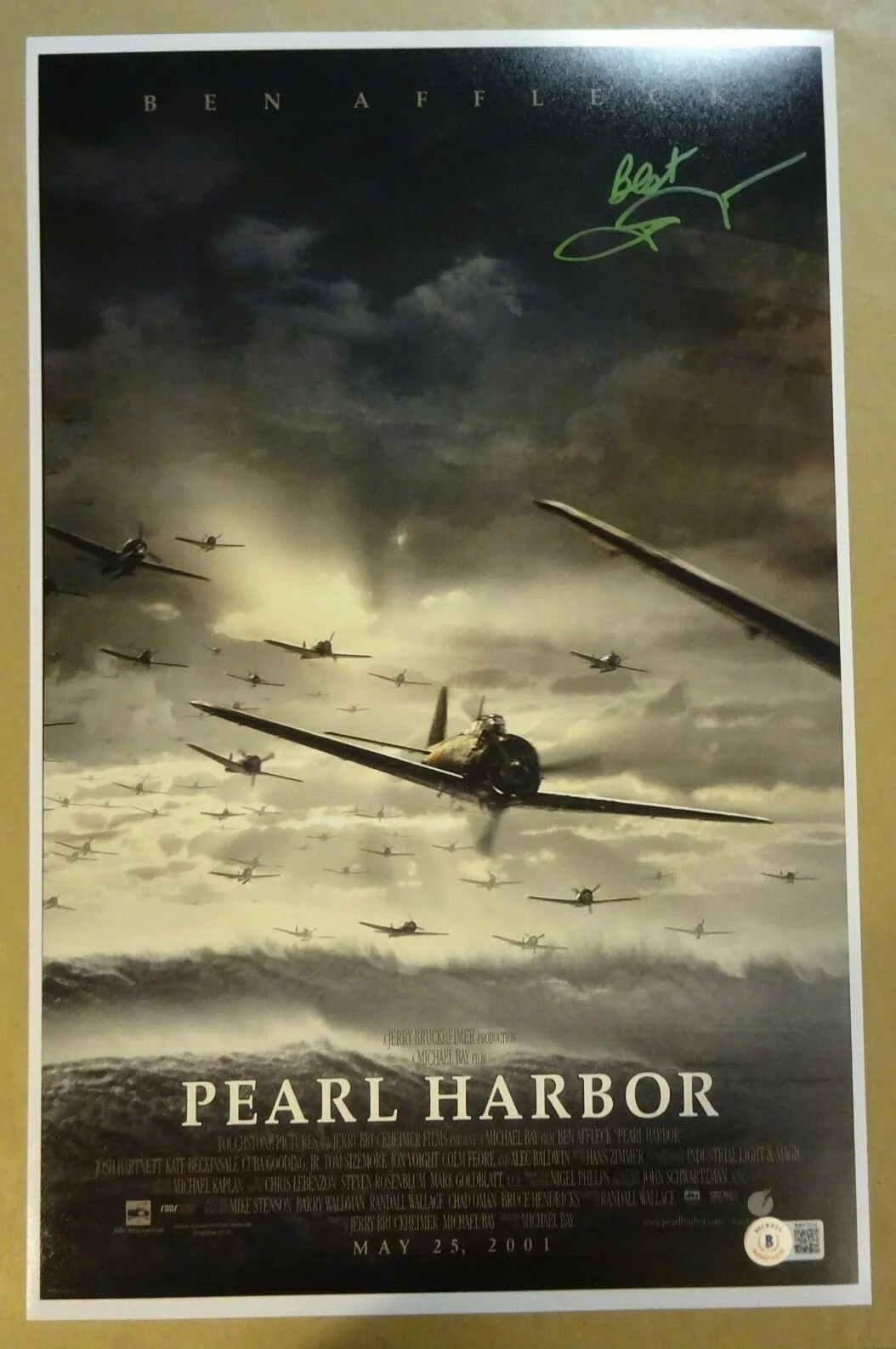 John Rosengrant — Autographed JOHN ROSENGRANT Signed PEARL HARBOR Photo 11"x17" BECKETT BAS COA, image 2