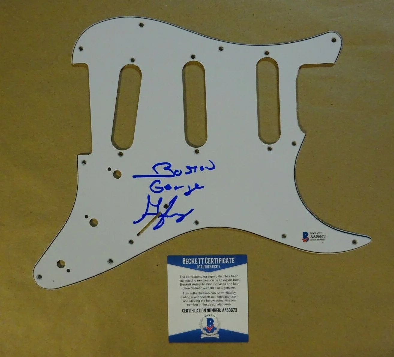 George Jung — Autographed GEORGE JUNG Signed Guitar Pick Guard "Blow" BECKETT BAS COA