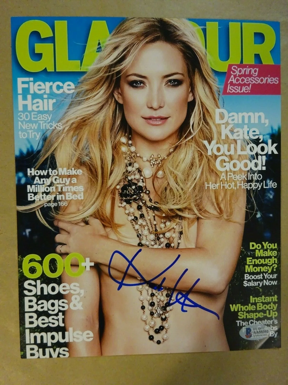 Kate Hudson — Autographed KATE HUDSON Signed 8x10 Glamour Almost Famous Photo Beckett COA, изображение 2
