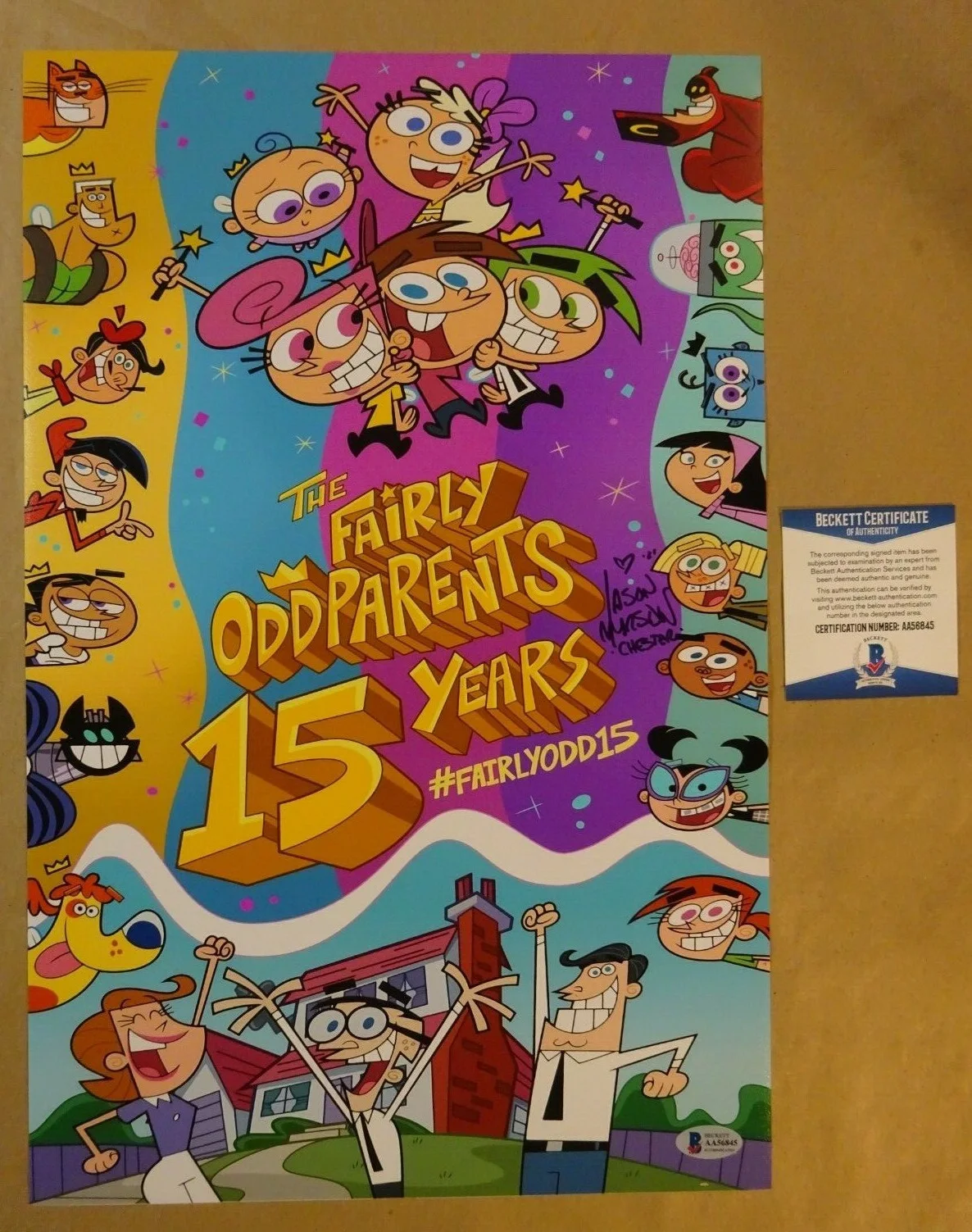 Jason Marsden — Signed JASON MARSDEN Autographed FAIRLY ODDPARENTS 11"x17" Photo BECKETT BAS COA