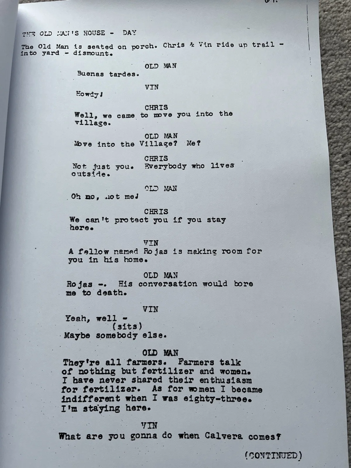 The Magnificent Seven Film Script / Screenplay. Yul Brynner, Steve McQueen., image 2