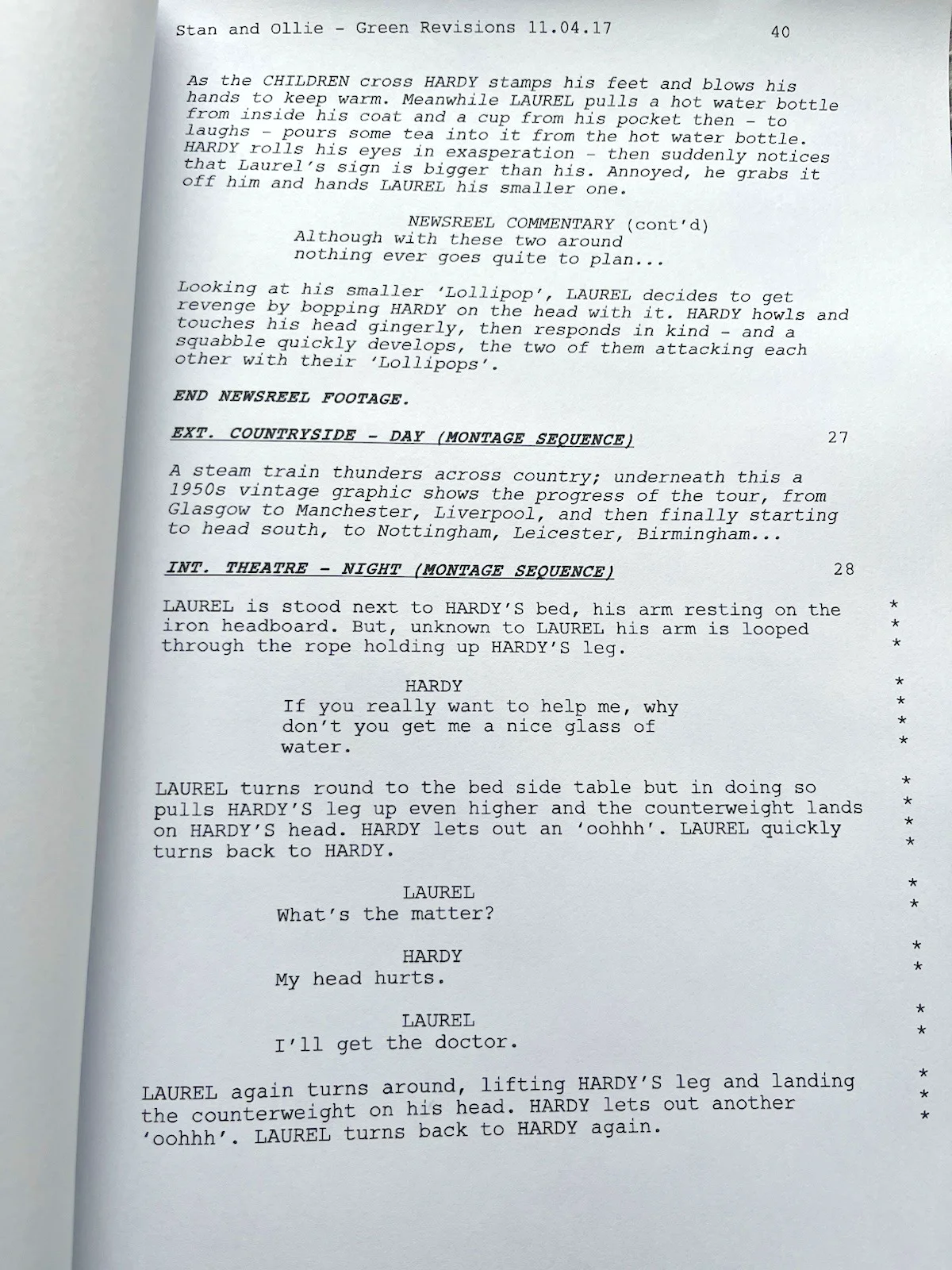 Stan & Ollie Film Screenplay / Script. Steve Coogan, Stan Laurel, Oliver Hardy., изображение 2