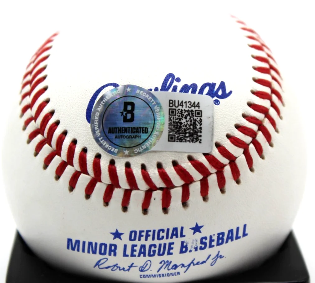 Charlie Sheen — Charlie Sheen Signed Minor League Baseball Major League w/Beckett COA BU41344, изображение 3