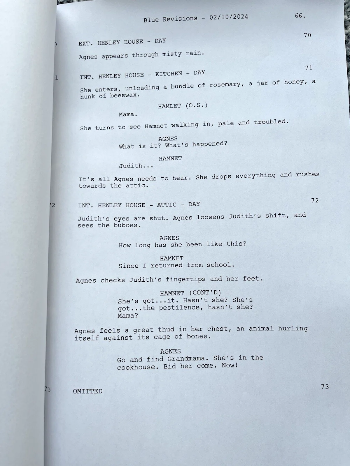 Hamnet Film Screenplay / Script. Jessie Buckley, Paul Mescal, Zac Wishart., изображение 2