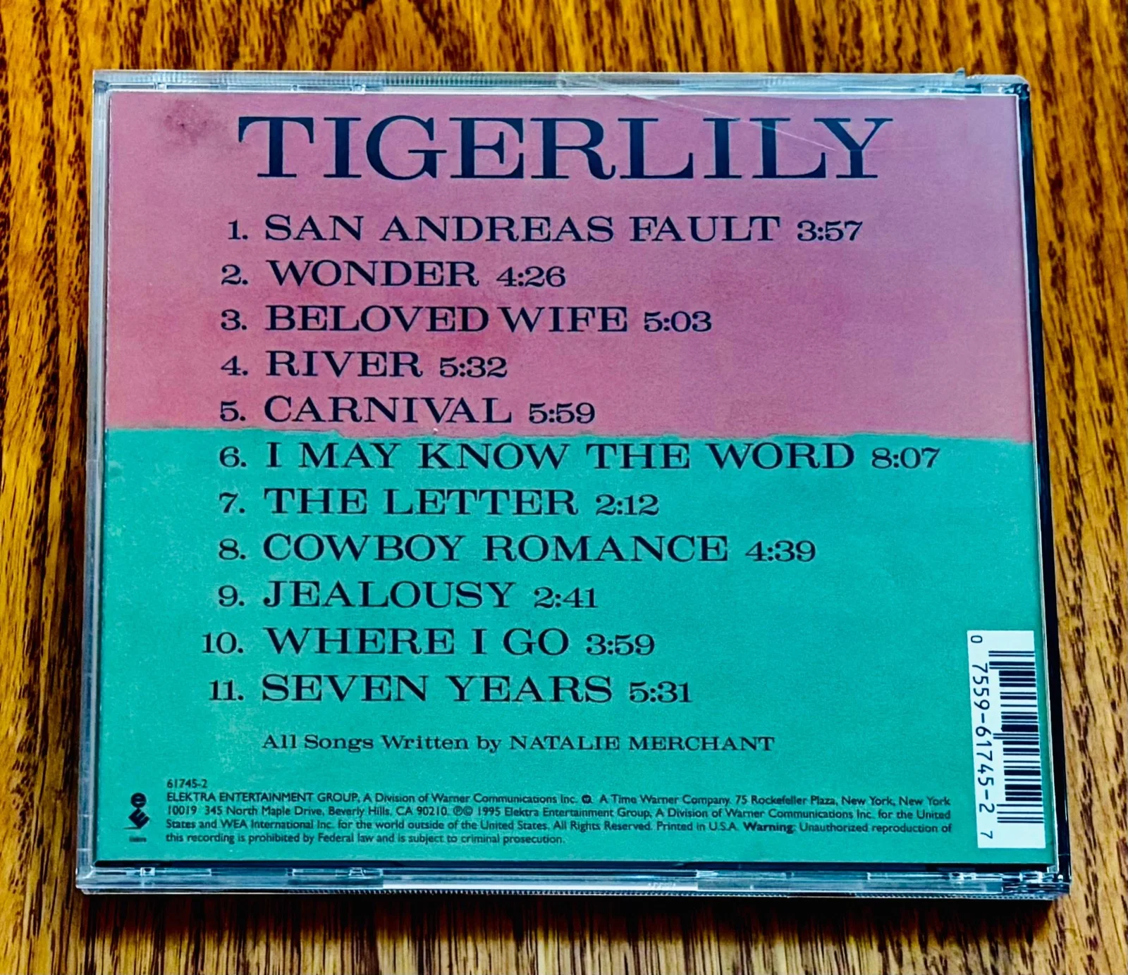 NATALIE MERCHANT • Signed TIGERLILY CD~Near Mint! 10,000 Maniacs~Wonder~Carnival, изображение 4