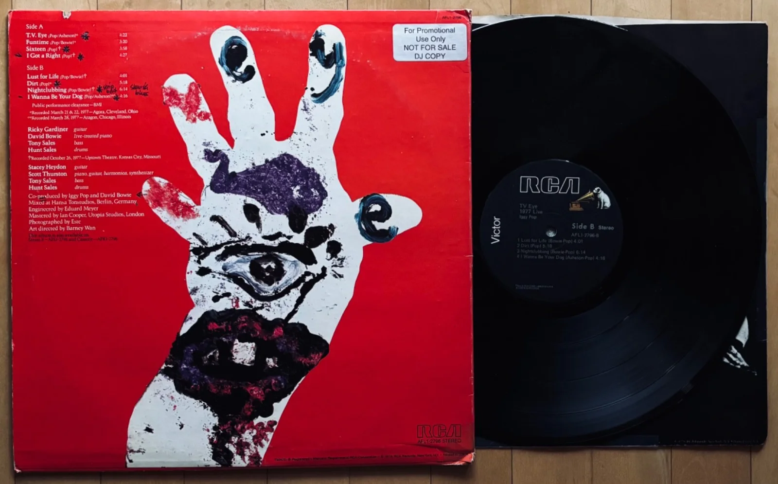 IGGY POP • Signed TV EYE 1977 LIVE Promo/DJ Album • Punk Rock • David Bowie, изображение 2
