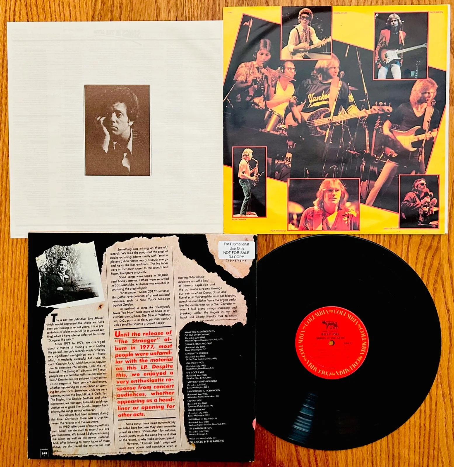 BILLY JOEL • Signed SONGS IN THE ATTIC Promo/DJ Album~Near Mint! The Piano Man, изображение 2