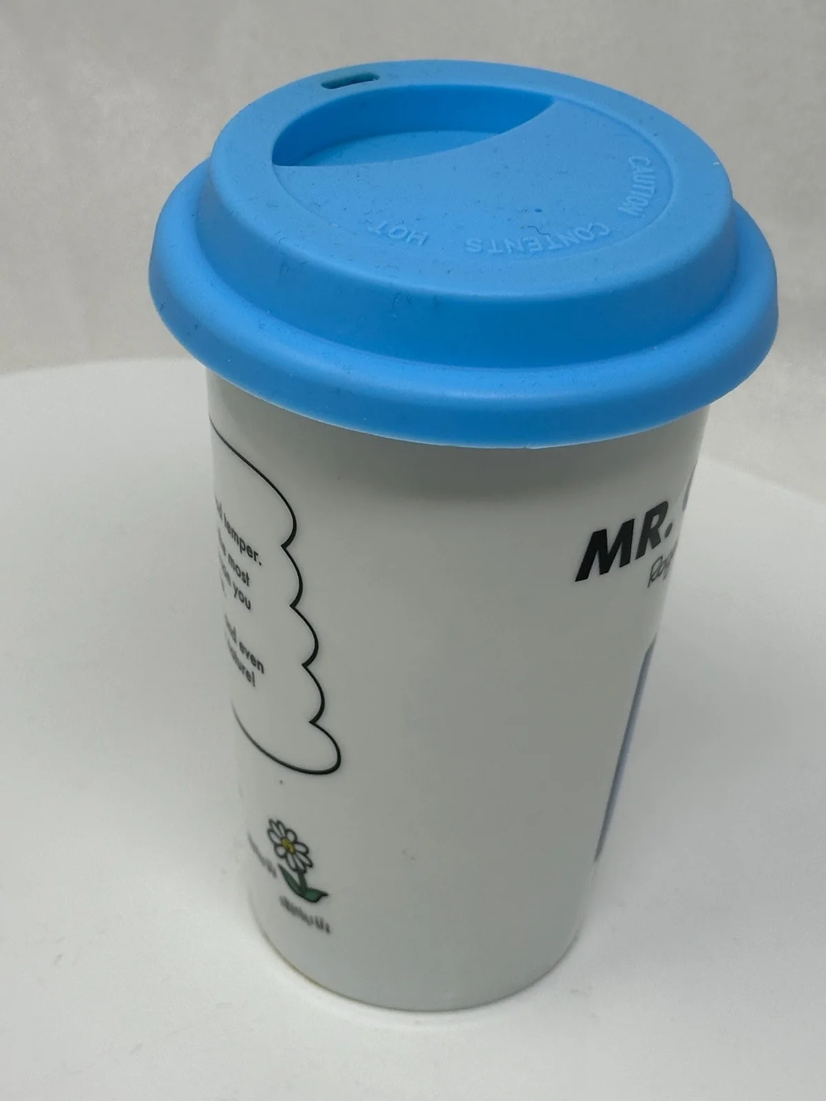 Mr Men Little Miss - Mr Grumpy Tall Take Away Ceramic Mug 15.5cm High, image 2