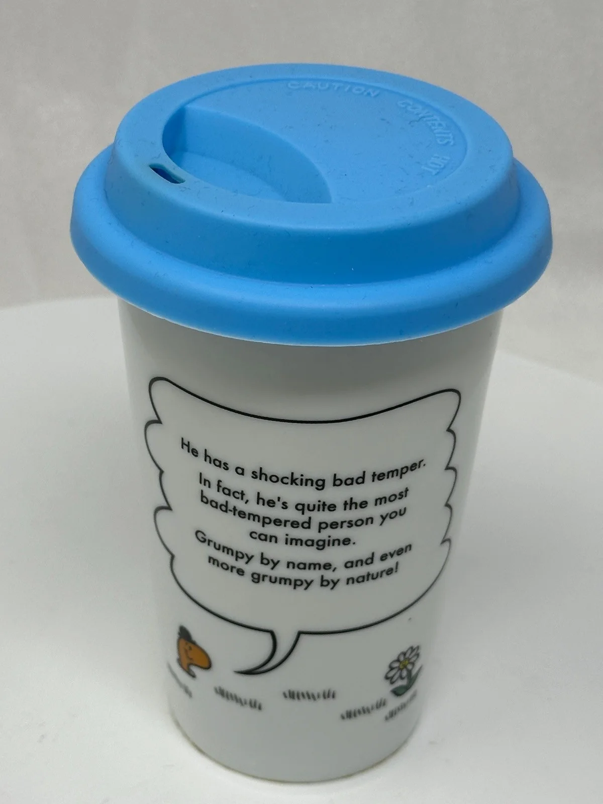 Mr Men Little Miss - Mr Grumpy Tall Take Away Ceramic Mug 15.5cm High, image 3