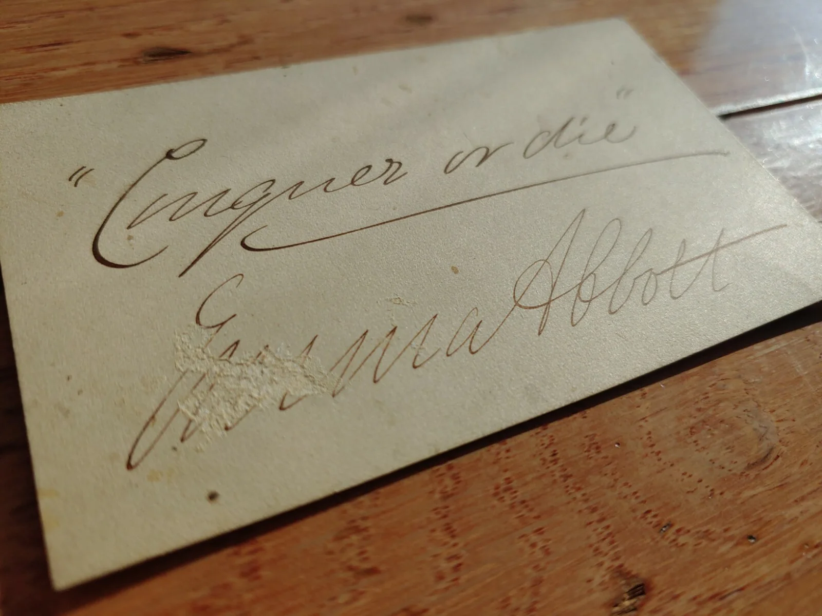 Autograph EMMA ABBOTT American Opera Soprano Singer 1850-1891 “Conquer or Die”, изображение 3